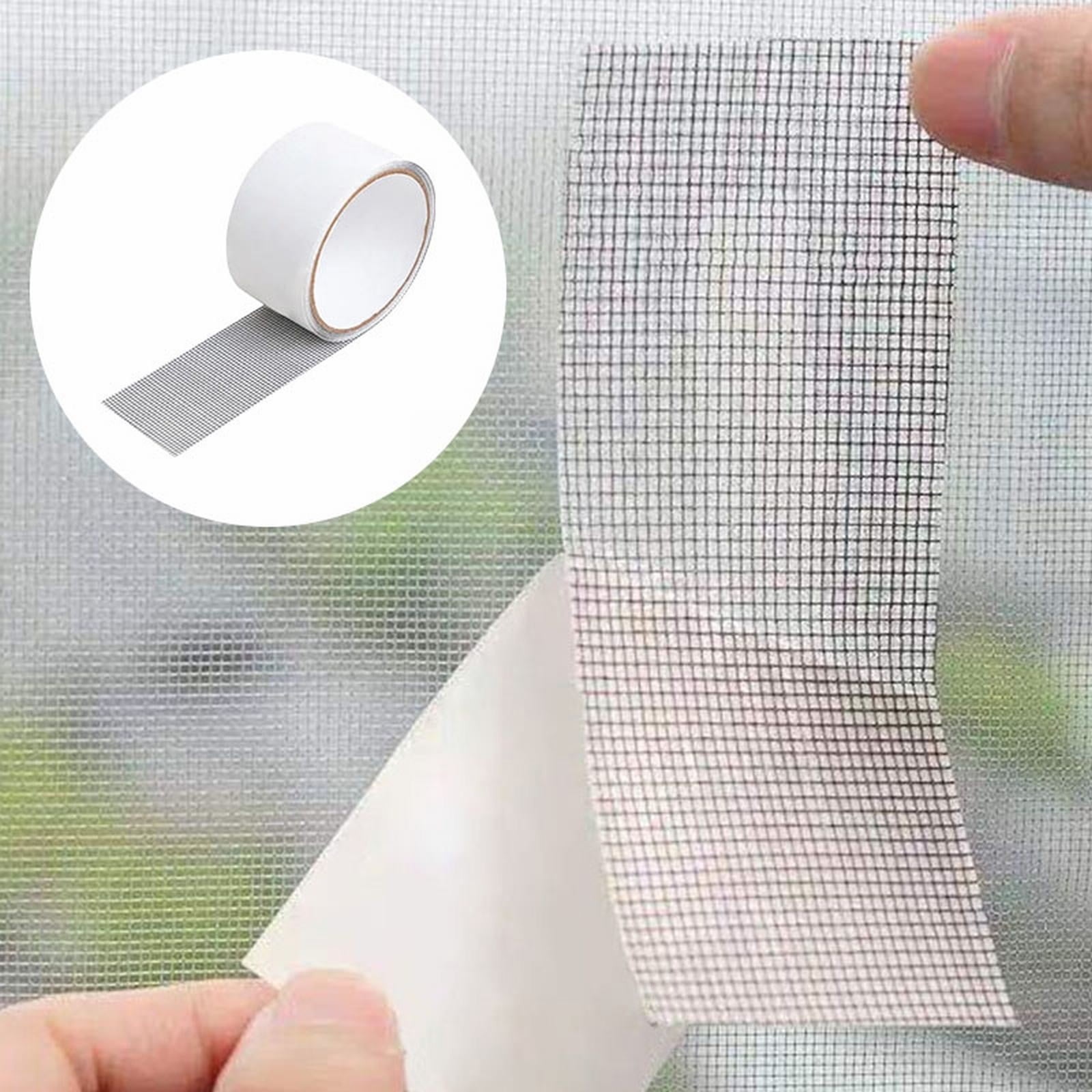 Strong Adhesive Screen Repair Tape, Screen Repair Kit Window Screen Repair Tape, Fiberglass Screen Tape Mesh Repair Suitable (Grey) for mesh Doors and Windows, 2 x 70 2" x 70" Grey