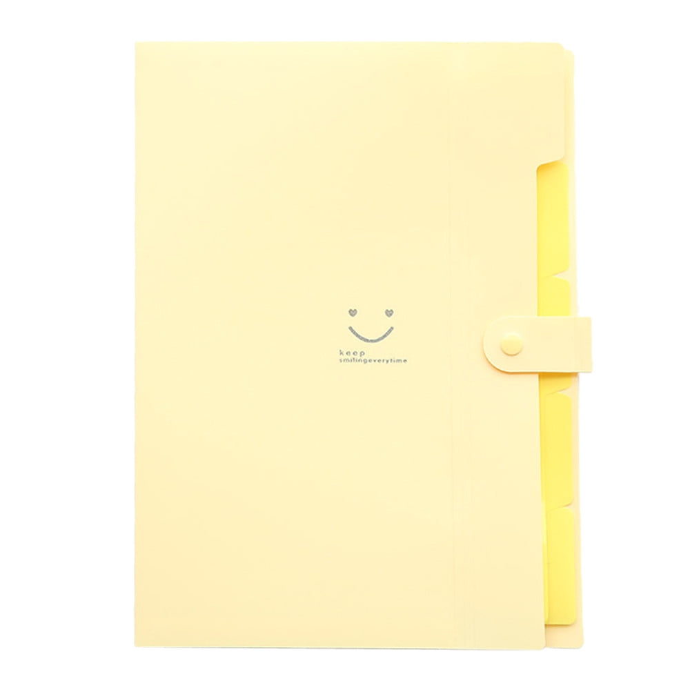 5 Pocket Accordion File Organizer - Letter Size Expanding Folder, Back to School Portable Document Manager for Receipts & Homework Pink(Beige,12.6x9.29x0.75") Beige