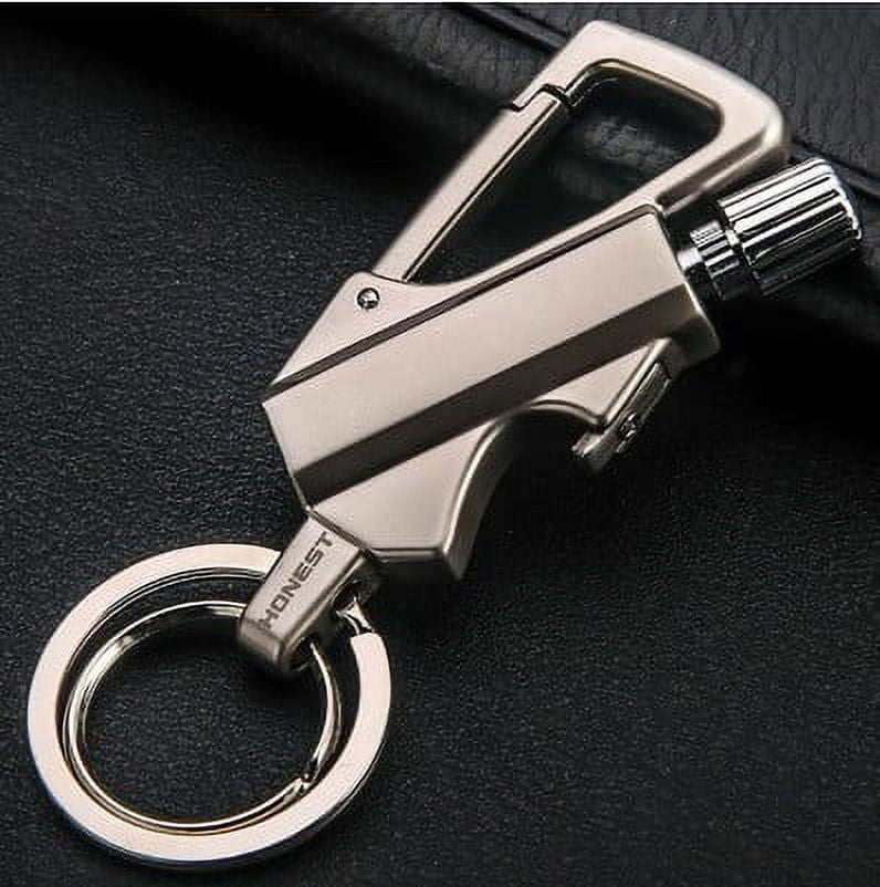 Multifunctional Outdoor Match Kerosene Lighter with Bottle Opener Keychain, Waterproof Windproof Portable for Camping Hiking, Torch Flame Ignites Fire Starter for BBQ Candles Emergency Use SL