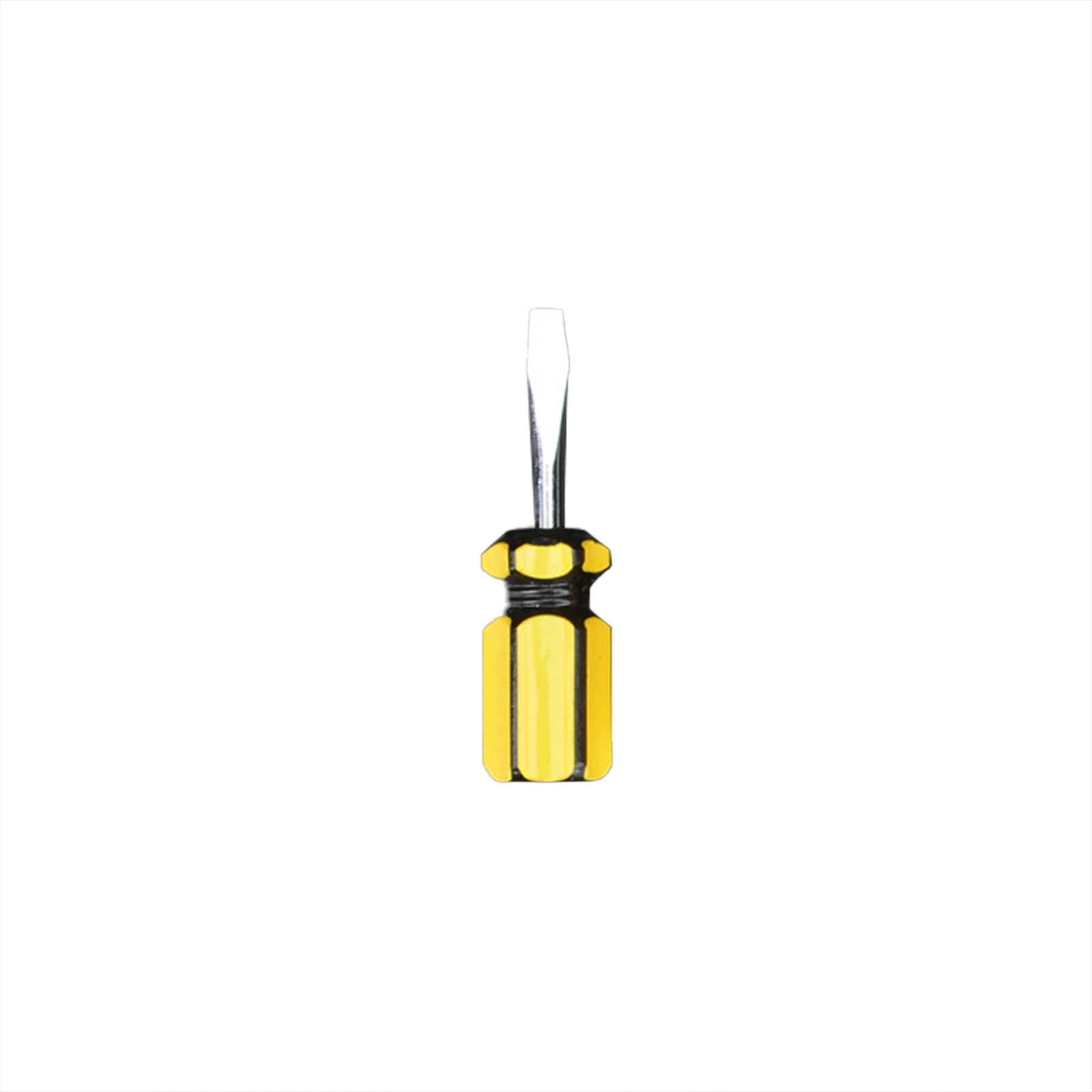 Metric Steel Flathead Screwdriver with PVC Handle,Single-Use Hardware Tool,3.3" Durable Flat-Tip Screwdriver for Tightening Loosening Flathead Screws,Workshop Garage Hardware Tools,Cross Flat