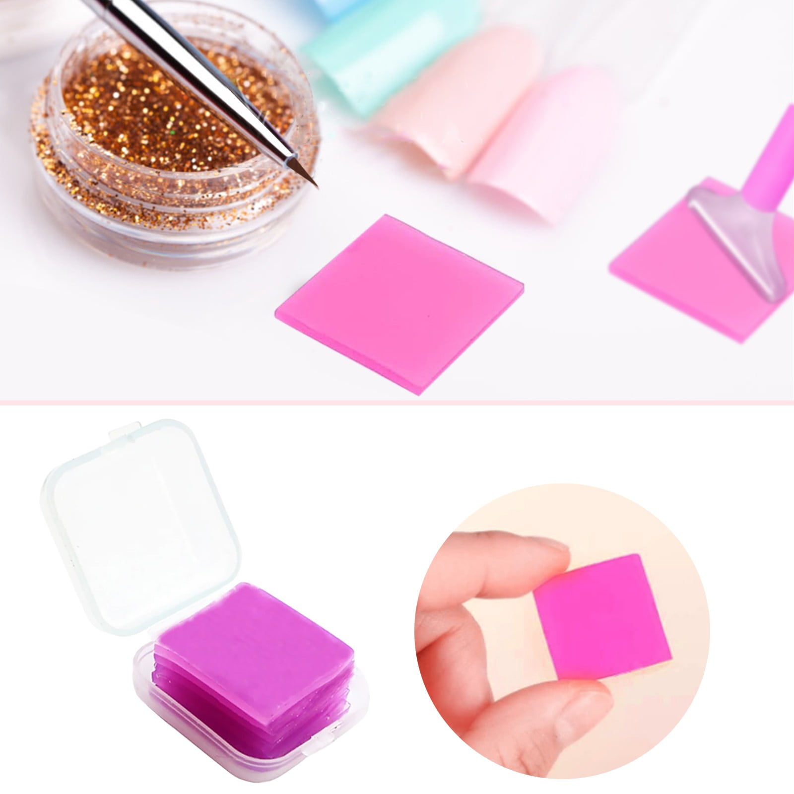 Diamond Painting Art Wax Refills for Diamond Art Dots Accessories, DIY Putty Glue and Wax for Diamond Art Embroidery Accessories with Storage Box, 6 Pcs, 0.98x0.98 0.98" x 0.98" Purple