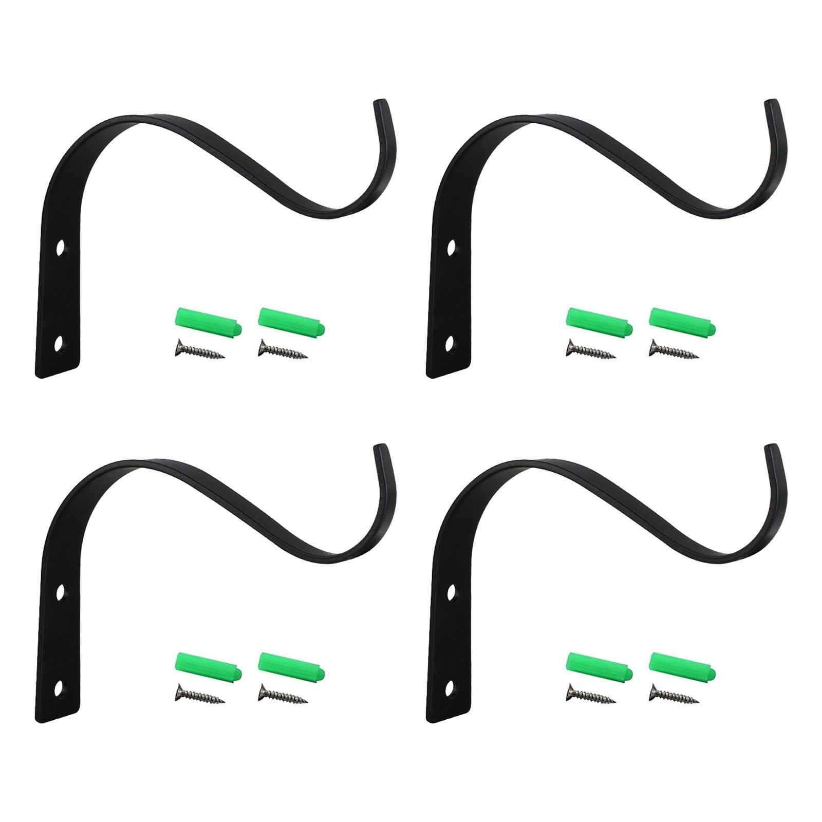Outdoor Plant Hangers for Hanging Baskets, Heavy Duty Metal Plant Brackets for Hanging Plants Outside, Metal Plant Hooks Plant Wall Hooks for Hanging Lantern, Bird Feeder, 1 Pcs, 4.5x3.54 4.5" x 3.54" White*1