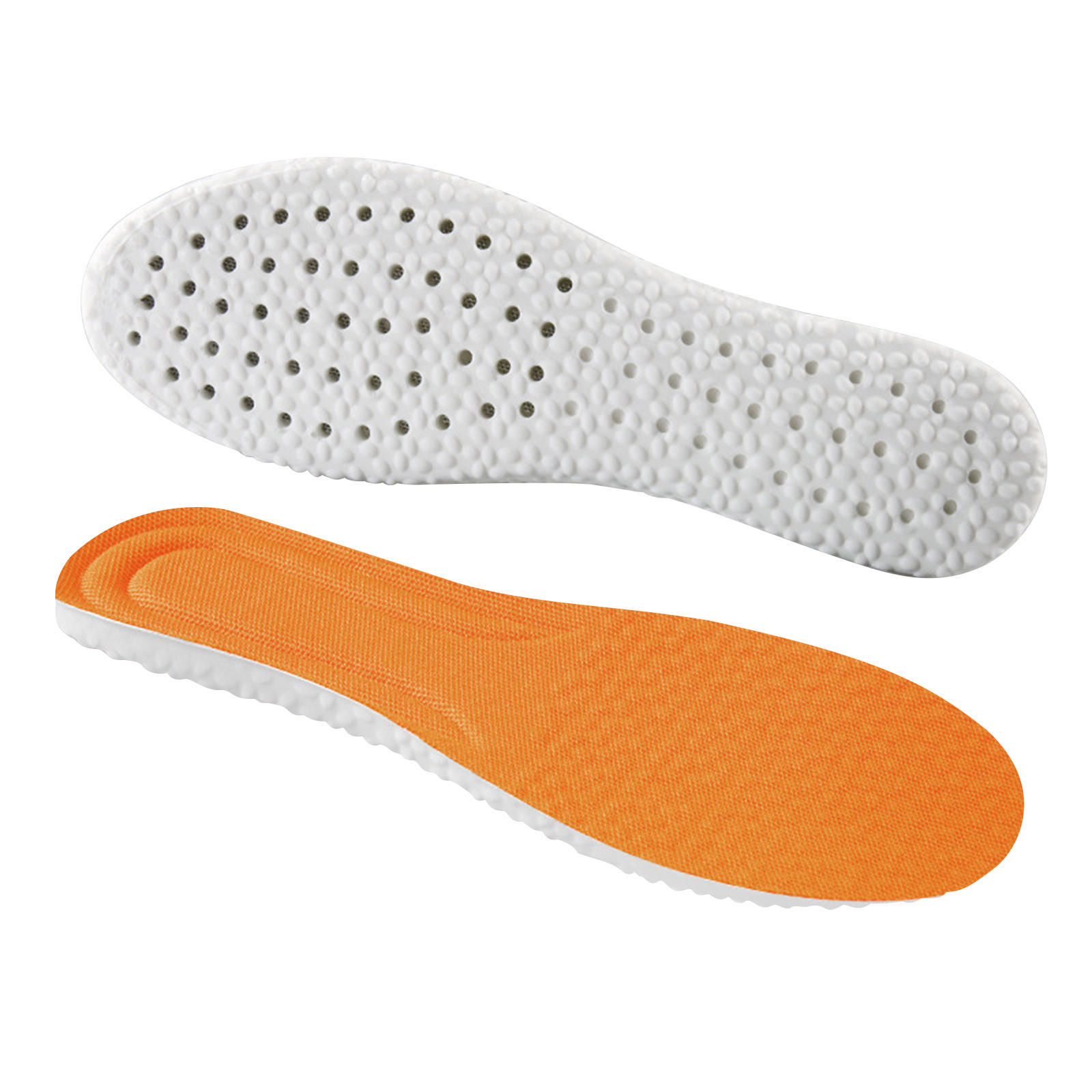 Steppers Insoles for Men Women, Massage Insole, Cloud Insole, Men's Comfortble Steppers Shoe Insoles Inserts, Memory Foam with Arch Surpport Insoles for Arch Pain,Advanced Sport Massaging Insoles Orange 35-36