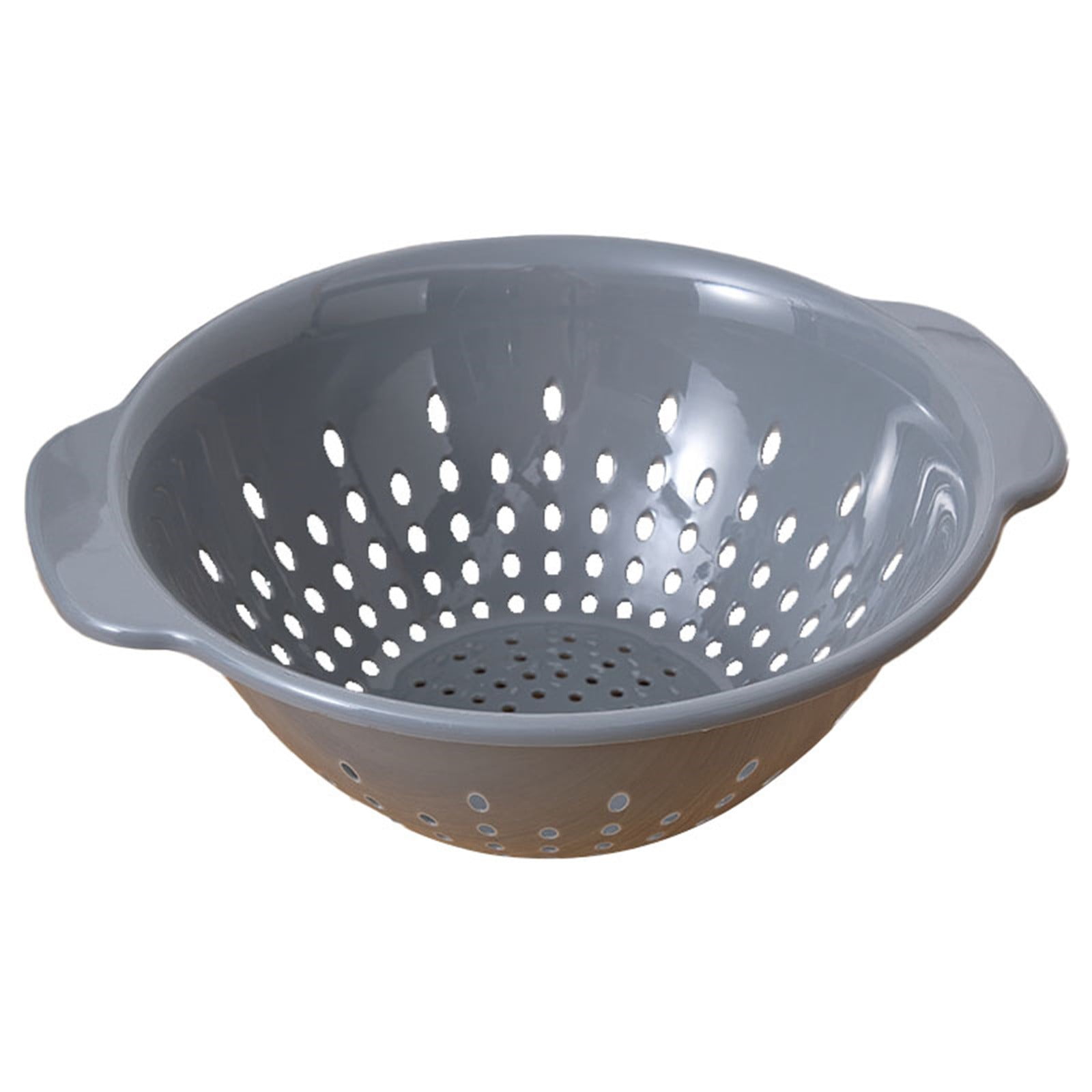 Deep Plastic Strainer Colander with Handle, BPA-Free Plastic Strainer, Durable and Dishwasher Safe, Use for Pasta, Noodles, Spaghetti, Vegetables and More, 1 Pcs, 12.59 Inches 12.59" Grey