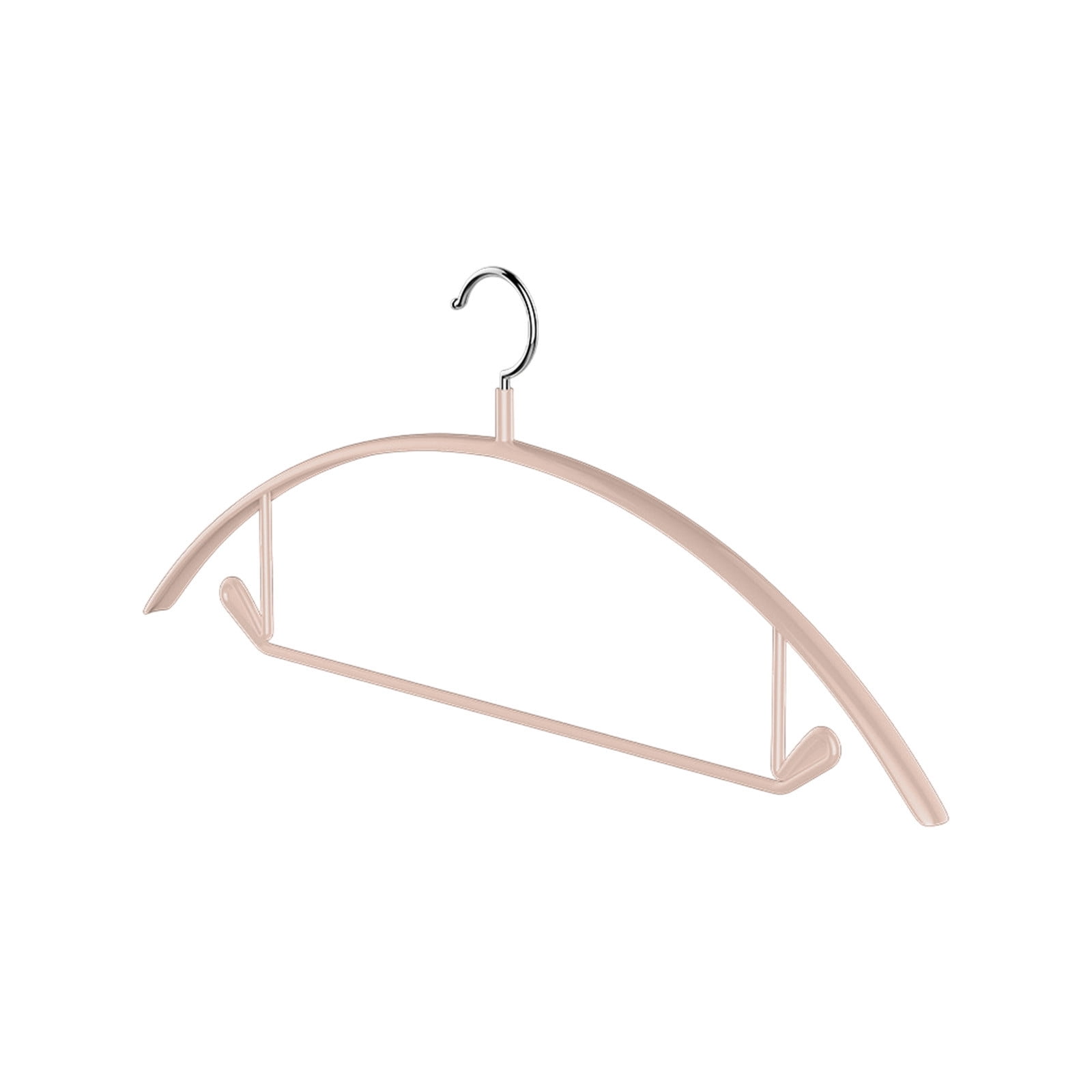 Premium Velvet Hangers, Heavyduty- Non Slip No Shoulder Bump Suit Hanger - Chrome Hooks,Space Saving Round Clothes Hanger for Coat,Sweater,Jackets,Pants,Household Silicone Clothes Hanger ( 10 Pack) Beige