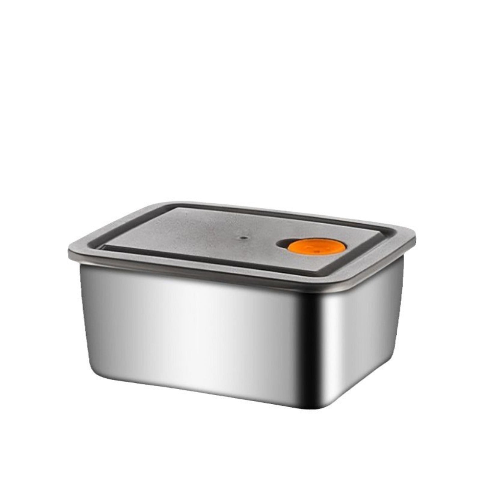 Stainless Steel Food Storage Containers with Leak-Proof Lids, 16oz Reusable Metal Meal Prep Lunch Boxes, Stackable, BPA-Free, Dishwasher Safe for Snacks, Fruits, Meals, 1 Pcs, 5.31x4.13x2.36 5.31" x 4.13" x 2.36" Silver