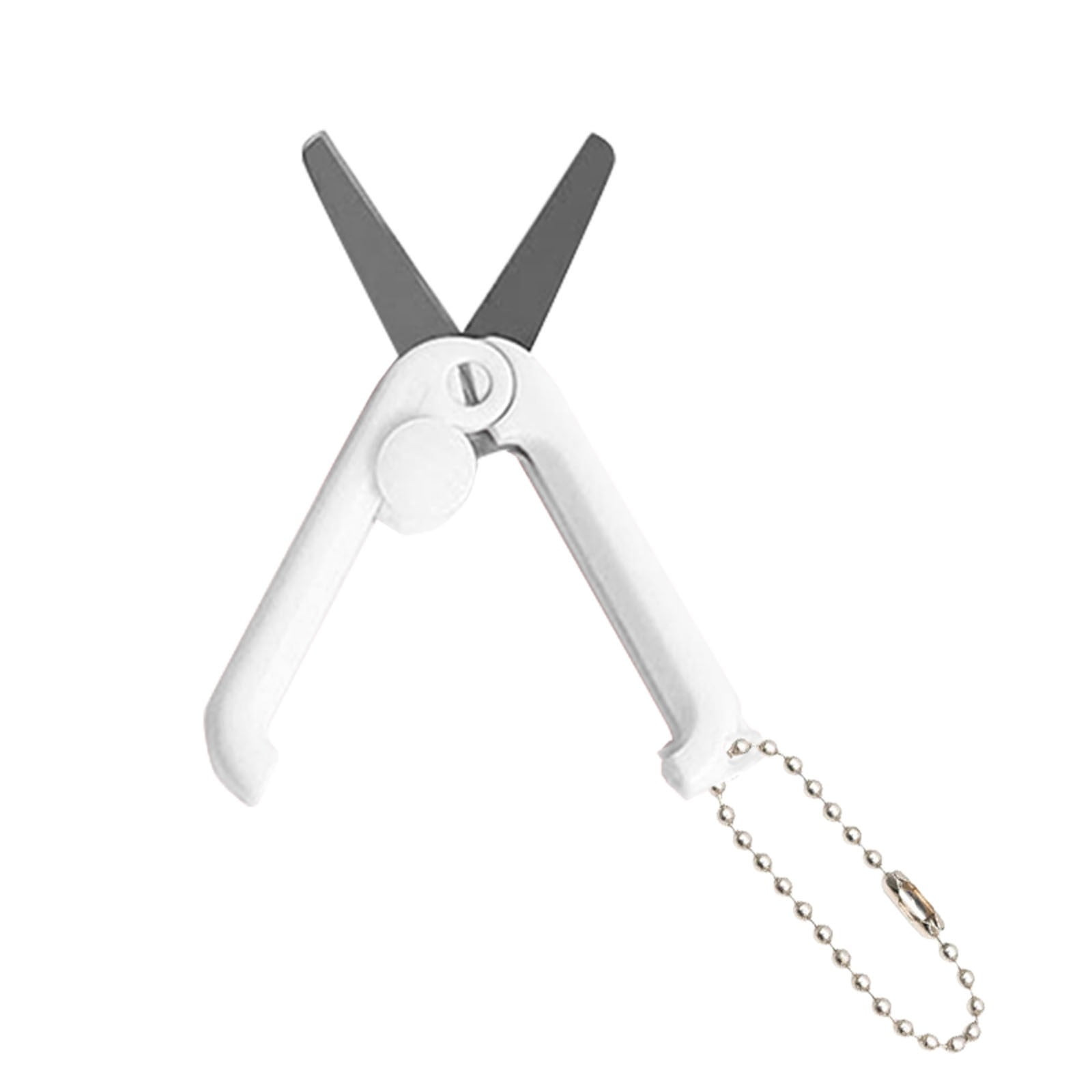1 Pcs Mini Folding Scissors With Key Chain,1.85 Inch Keychain Scissors,Small Foldable Scissors,Portable Pocket Travel Scissors,Retractable Shears For Cutting, Scrapbooking, Crafting,(A,1.85x0.71 in) B