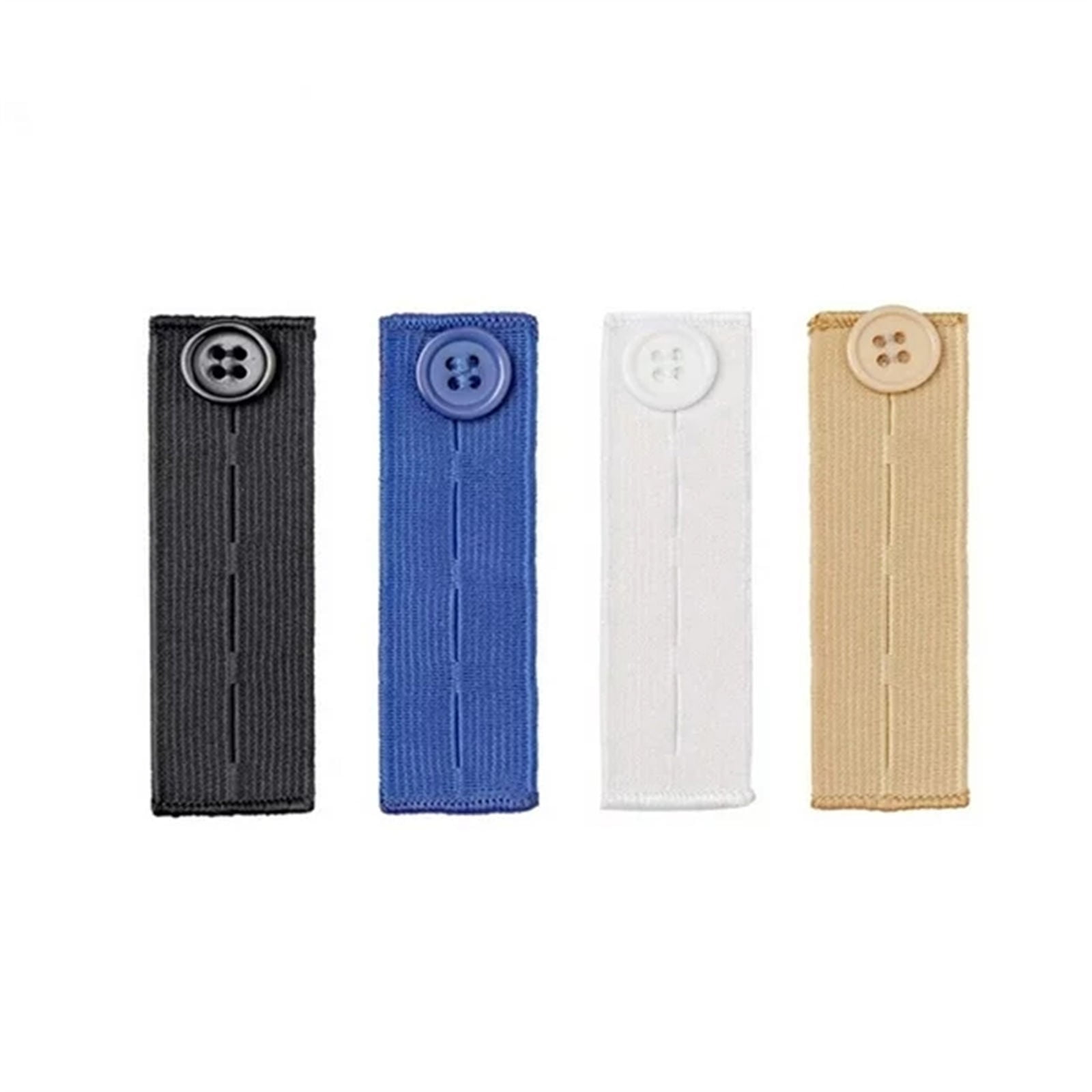 Adjustable Elastic Button Extender, Elastic Button Extenders for Men and Women, Waist Extenders Adjustable for Pants, Trousers, Dress and Jeans, 4 Pcs, 3.3x1.0 3.3" x 1.0" Multicolor*16