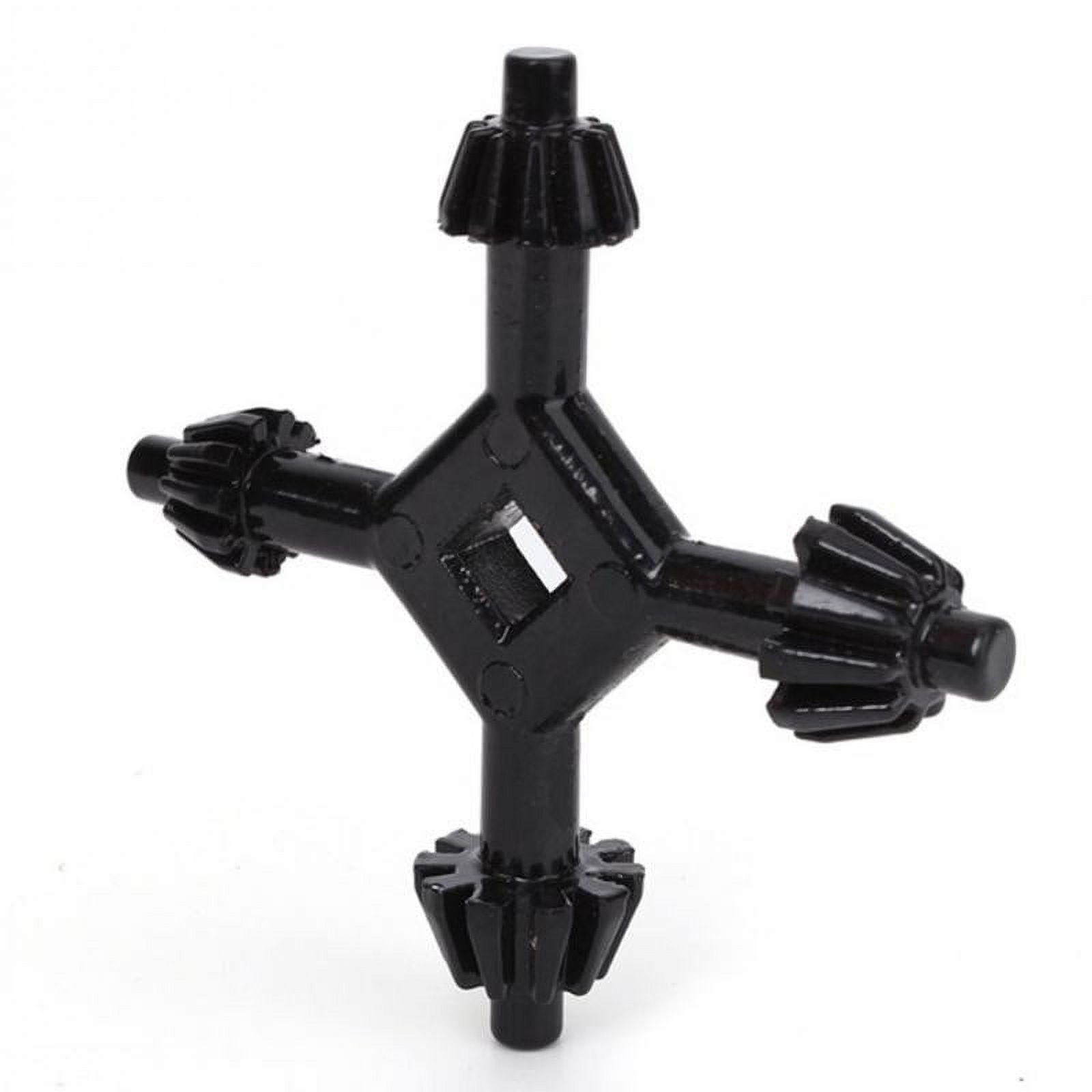 4 in 1 Drill Chuck Key Wrench, Heavy Duty Chuck Key For Drill Press, Electric Drill Chucks, Compatible with Most Drill Press & Power Tool Chucks, 1 Pcs, 2.95x2.95 2.95" x 2.95" Black