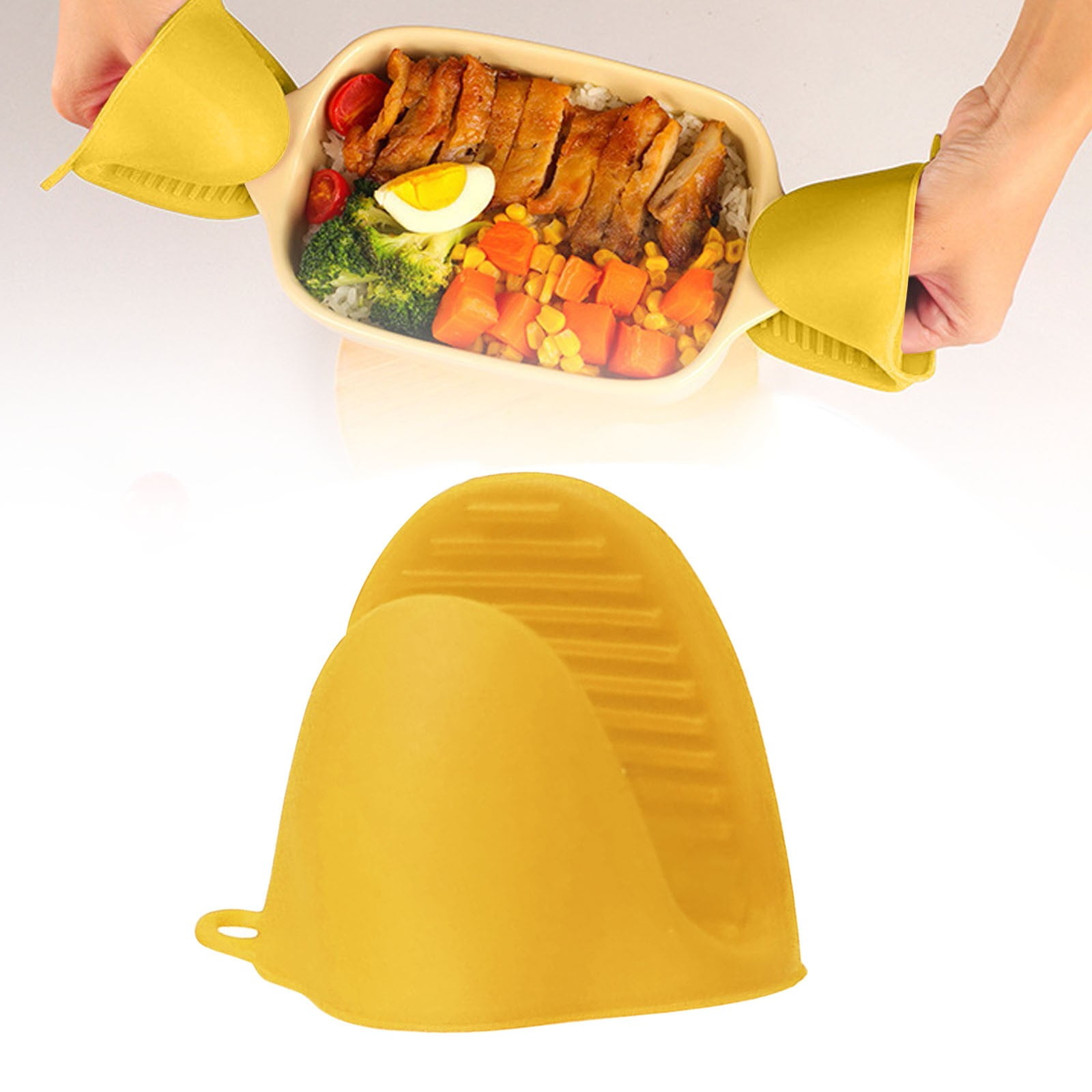 Oven Mitts Heat Resistant, Mini Oven Mitts, Mini Silicone Oven Gloves,Pinch Grips Mitts Potholder for Kitchen Cooking & Baking, 1 Pcs, 3.93x3.35 3.93" x 3.35" Black