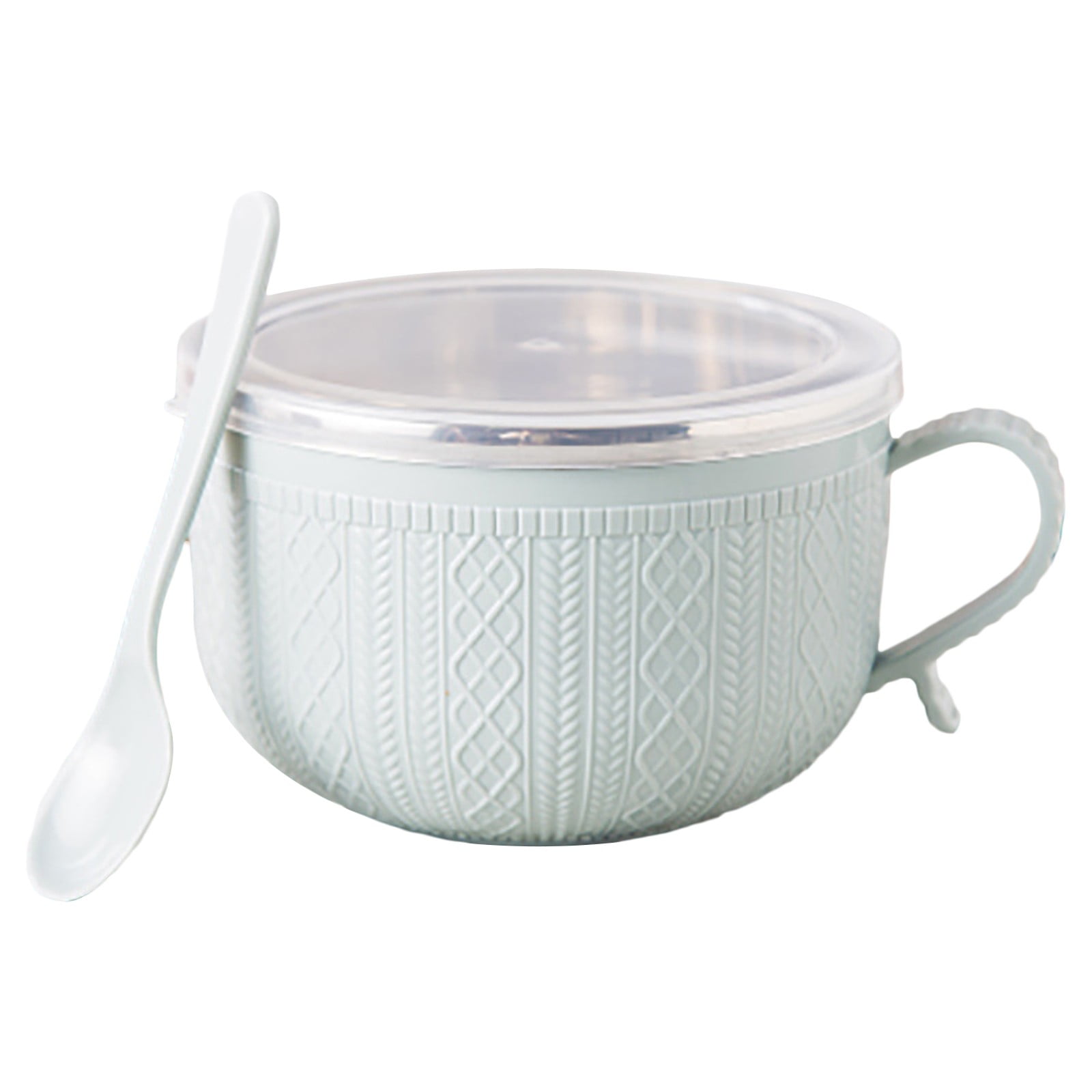 5.5'x3.74' Soup Mugs with Handles,Food Grade Heat-Resistant Bowl,Plastic Bowls Mugs with Handles for Coffee Cereal Snacks,Microwave and Dishwasher Safe Soup Cups for Cereal,Coffee,Travel(Pink) Green