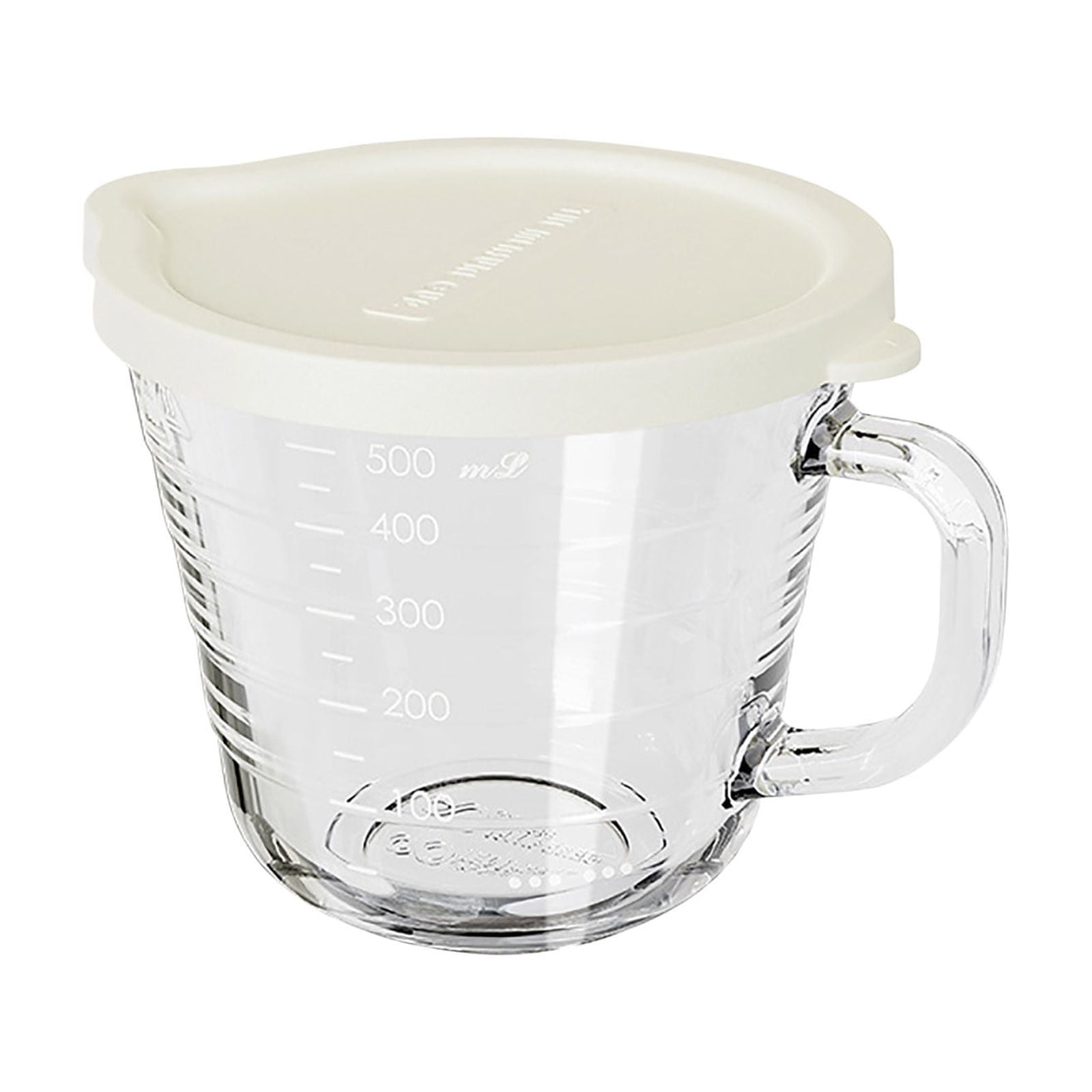 Transparent Glass Measuring Cup for Baking,Microwave-Safe with Handle and Graduated Marks,High Borosilicate Material and Heat-Resistant,Ideal for Kitchen,Mixing,or Cooking.