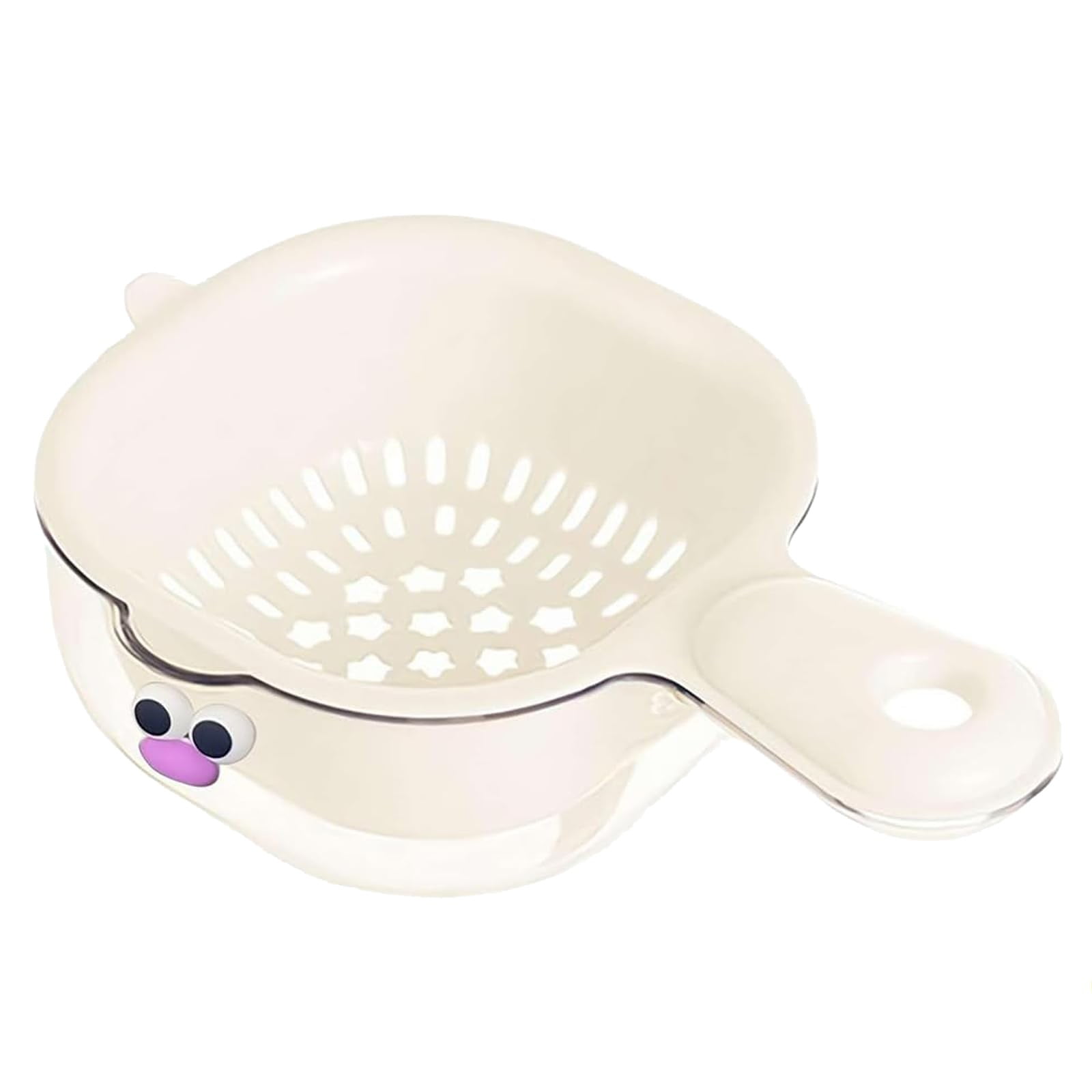 Small Fruit Colander, Fruit Rinser Strainer Container Dual-Layer Vegetable Cutting And Draining Basket, Watermelon Bowl With Strainer For Mini Berry And Tomato Grape Washer, 1 Pcs, 7.67x4.72 7.67" x 4.72" Green