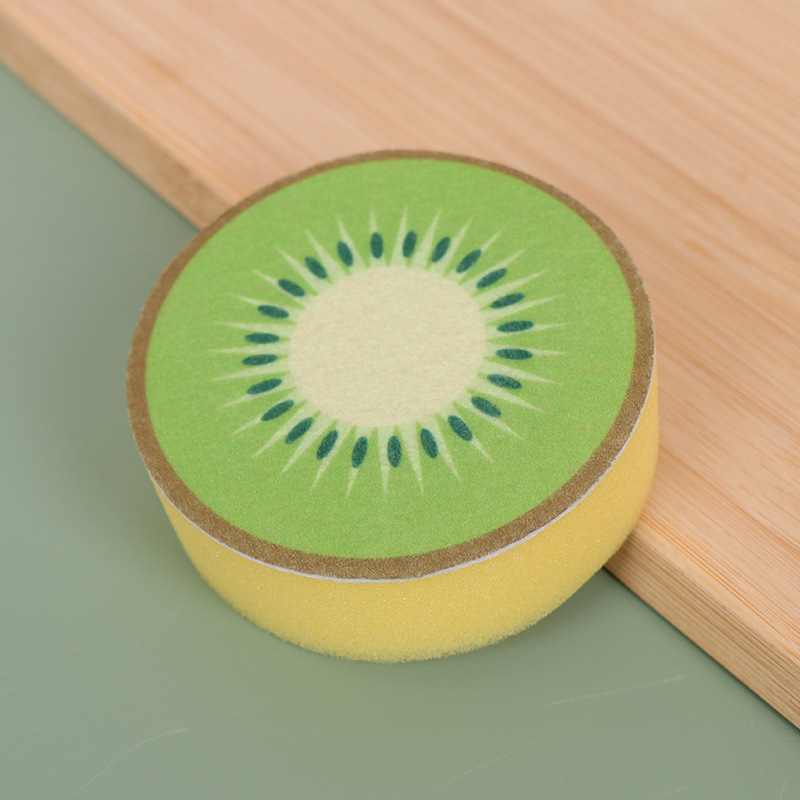 Kitchen Cleaning Sponge | Thick scouring pad | Suitable for dishes, pans, and fruit bowls | Powerful cleaning, durable, and long-lasting(kiwi)