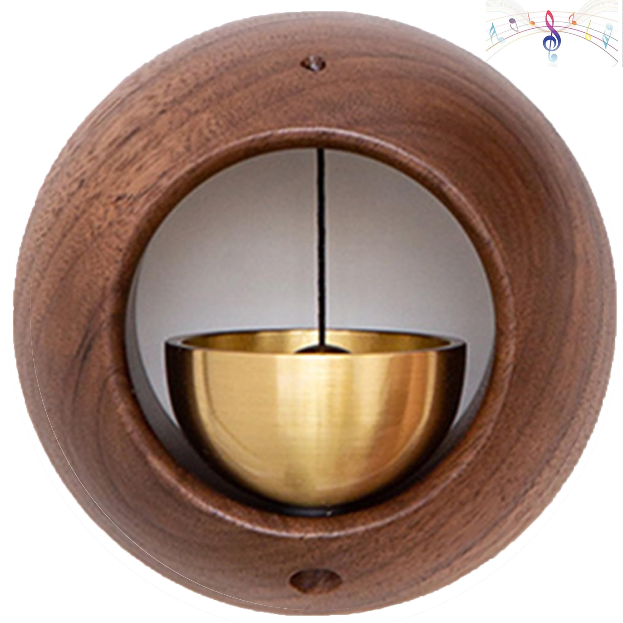 Doorbell - Wireless Doorbell - Wooden Doorbell - Magnetic Wall Sticker - Vintage Wooden Doorbell - Vintage - With Copper Bell - Living Room Decoration - Bedroom Decoration - Wall Decoration - Christmas Gifts - Christmas Gifts for Adults - 1 Piece