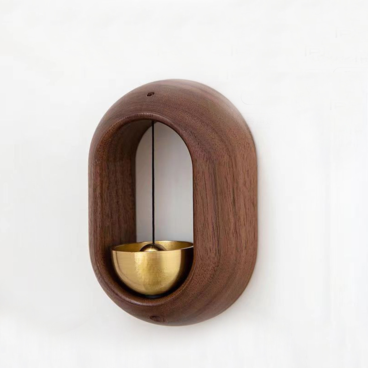 Doorbell - Wireless Doorbell - Wooden Doorbell - Magnetic Wall Sticker - Vintage Wooden Doorbell - Vintage - With Copper Bell - Living Room Decoration - Bedroom Decoration - Wall Decoration - Christmas Gifts - Christmas Gifts for Adults - 1 Piece
