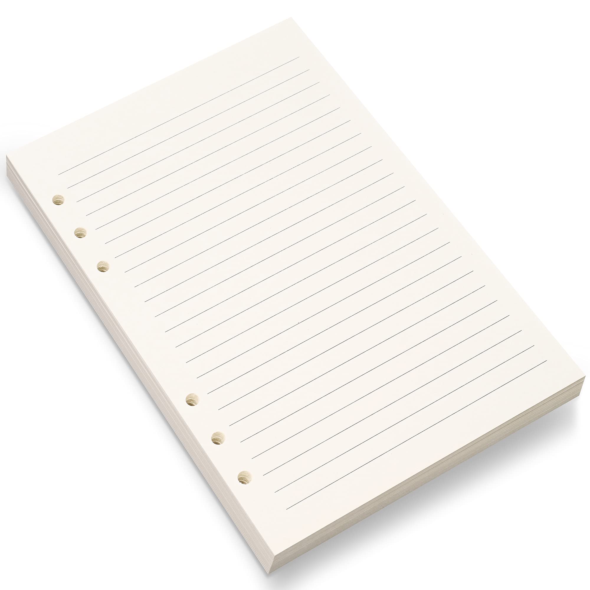 Refill A5 lined - Ring binder paper - Agenda refill - Notebook paper - Loose-leaf paper - School supplies - Office supplies - Writing pad - Notepad - 6 rings - Notepad - Agenda paper - 80 sheets