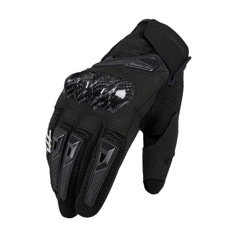 Motorcycle Gloves Breathable Full Finger Touch Screen Anti Slip Racing Gloves, Palm Width 8.5-9.0 cm