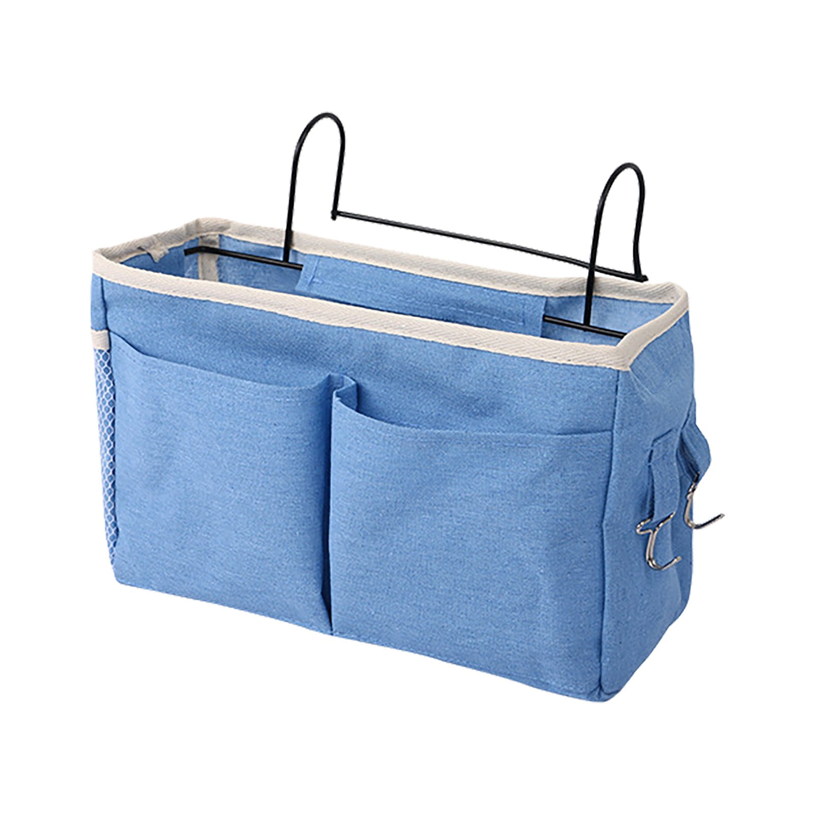 Jierger Bedside Caddy Hanging Bed Organizer Storage Bag Pocket for Bunk and Hospital Beds, College Dorm Rooms Baby Bed Rails, Camp 4 Pockets One Size C