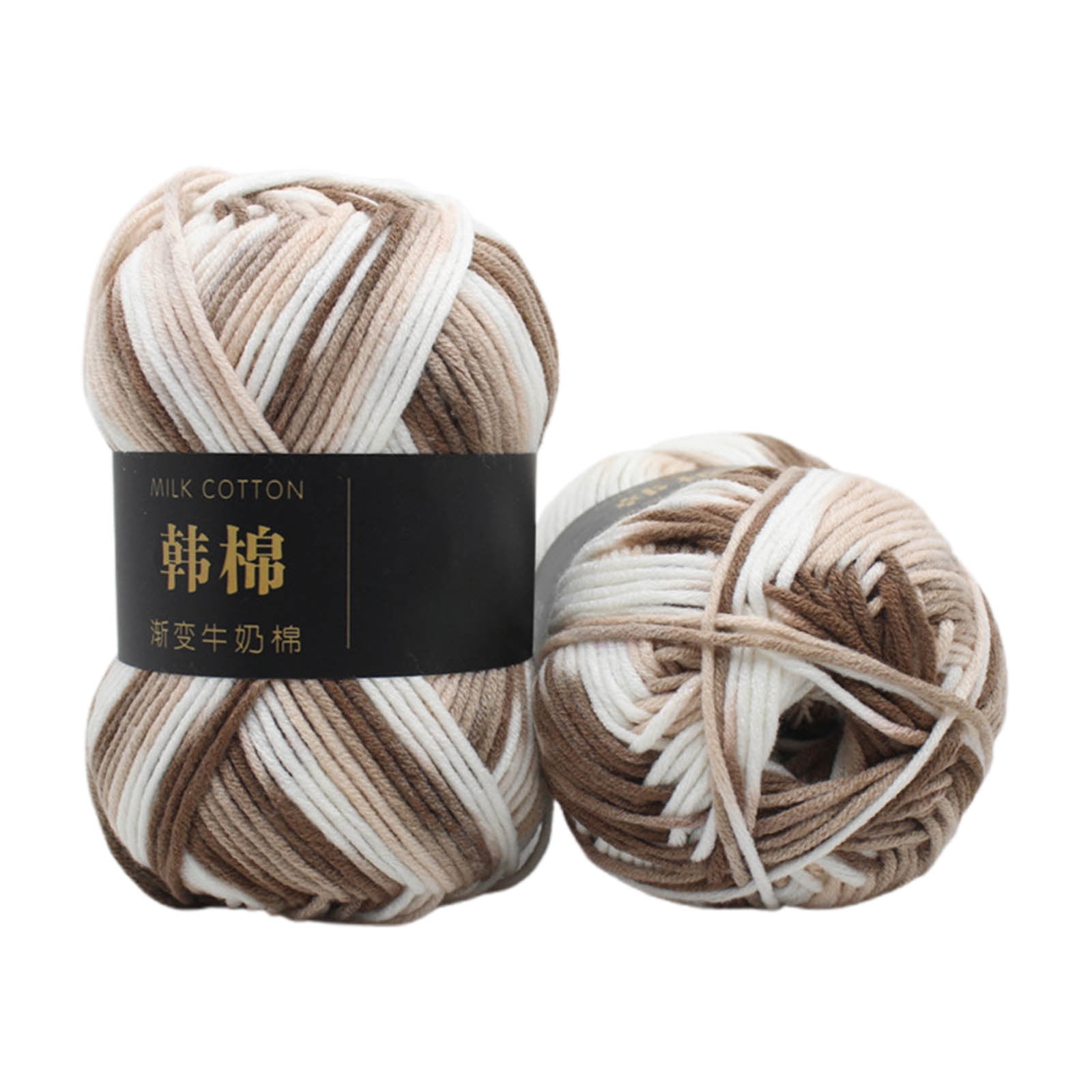 Cotton Yarn - Multicolor Rainbows Yarn,50 gram Skeins,26 Colors Available,7 Strands Of Combed Milk Cotton Crocheting Yarn for Knitting,Crochet,Weaving,Arts & Crafts - Fiesta #I - Curry