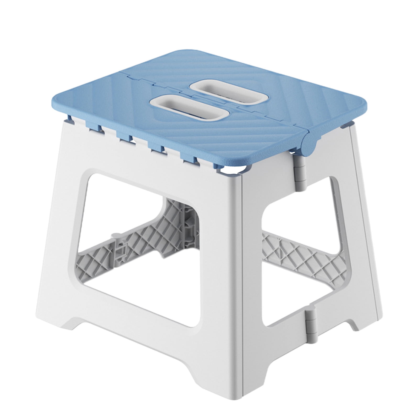Adult Folding Step Stool, Foldable Stool, Suitable for Living Room, Kitchen, and Bathroom, Portable Travel Stool Blue