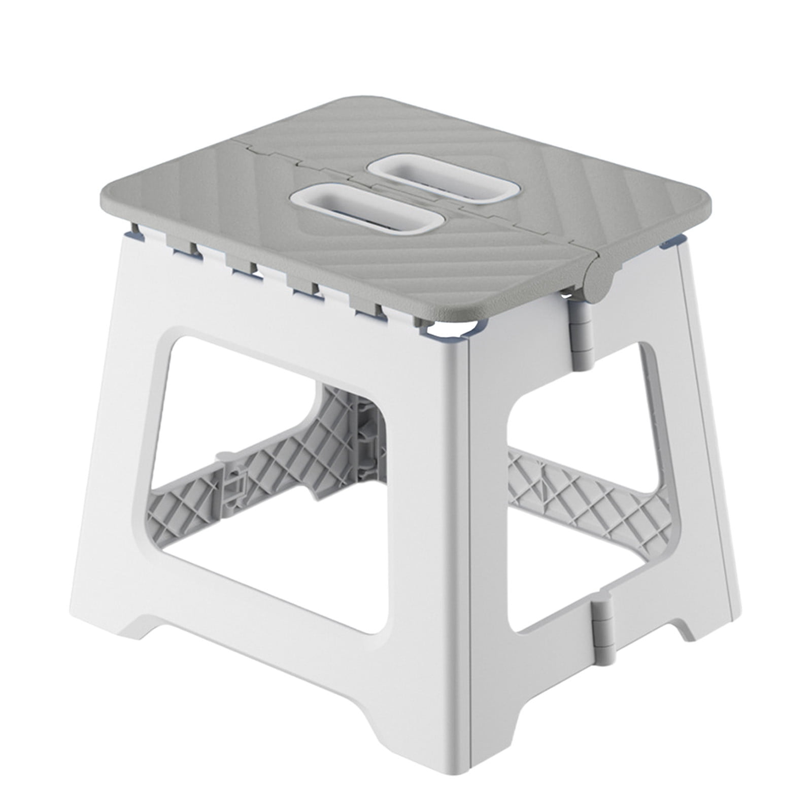 Adult Folding Step Stool, Foldable Stool, Suitable for Living Room, Kitchen, and Bathroom, Portable Travel Stool Gray