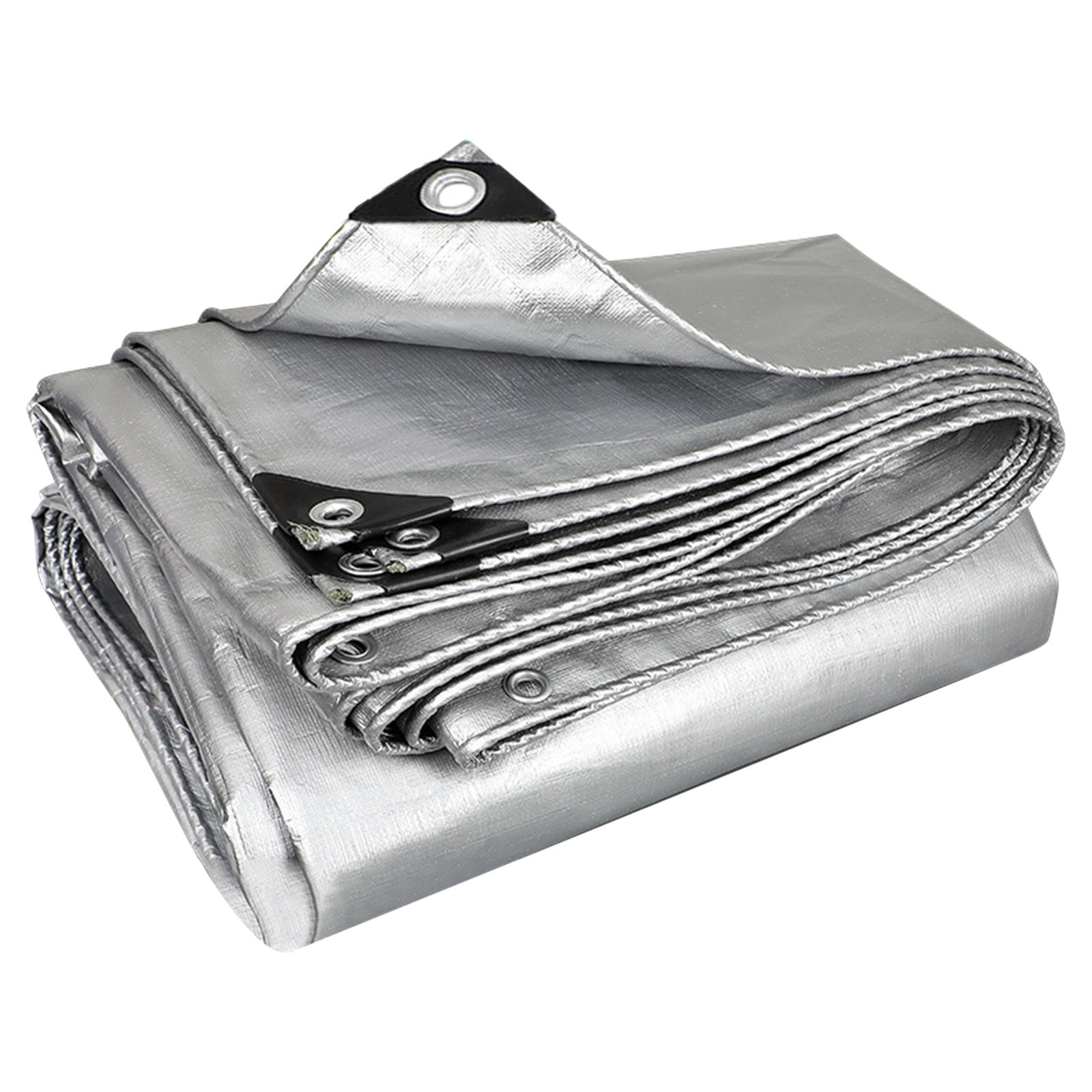 Heavy Duty Tarp Cover, Thick Tarps Waterproof Tear and Rip Proof UV Resistant Tarpaulin with Reinforced Grommets and Edges D