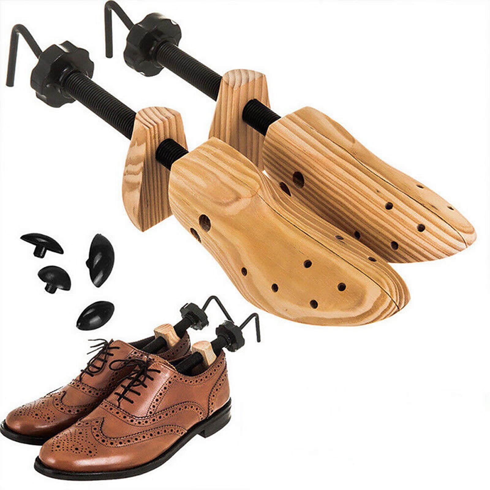 Shoe Stretcher for Men and Women Professional Shoe Adjustable Width & Length, Size 42-46, Wood (Includes Only 1 Shoe Stretcher) M Brown