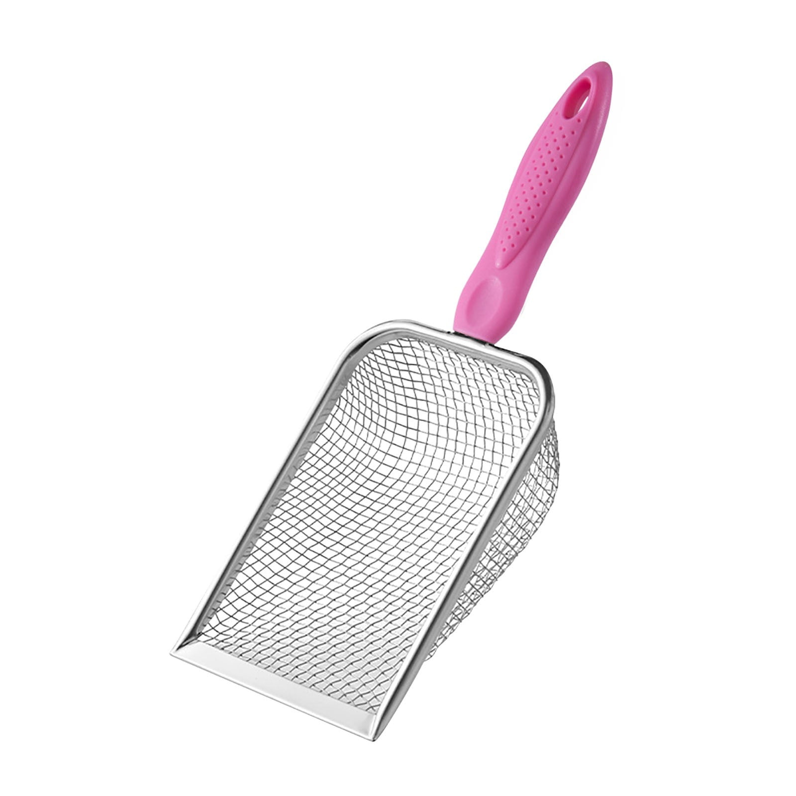 Beach Mesh Shovel for Shell Collecting, Kids Filter Sand Scooper for Picking Up Shells, Shark Tooth Sifter Dipper for Boys and Girls Pink
