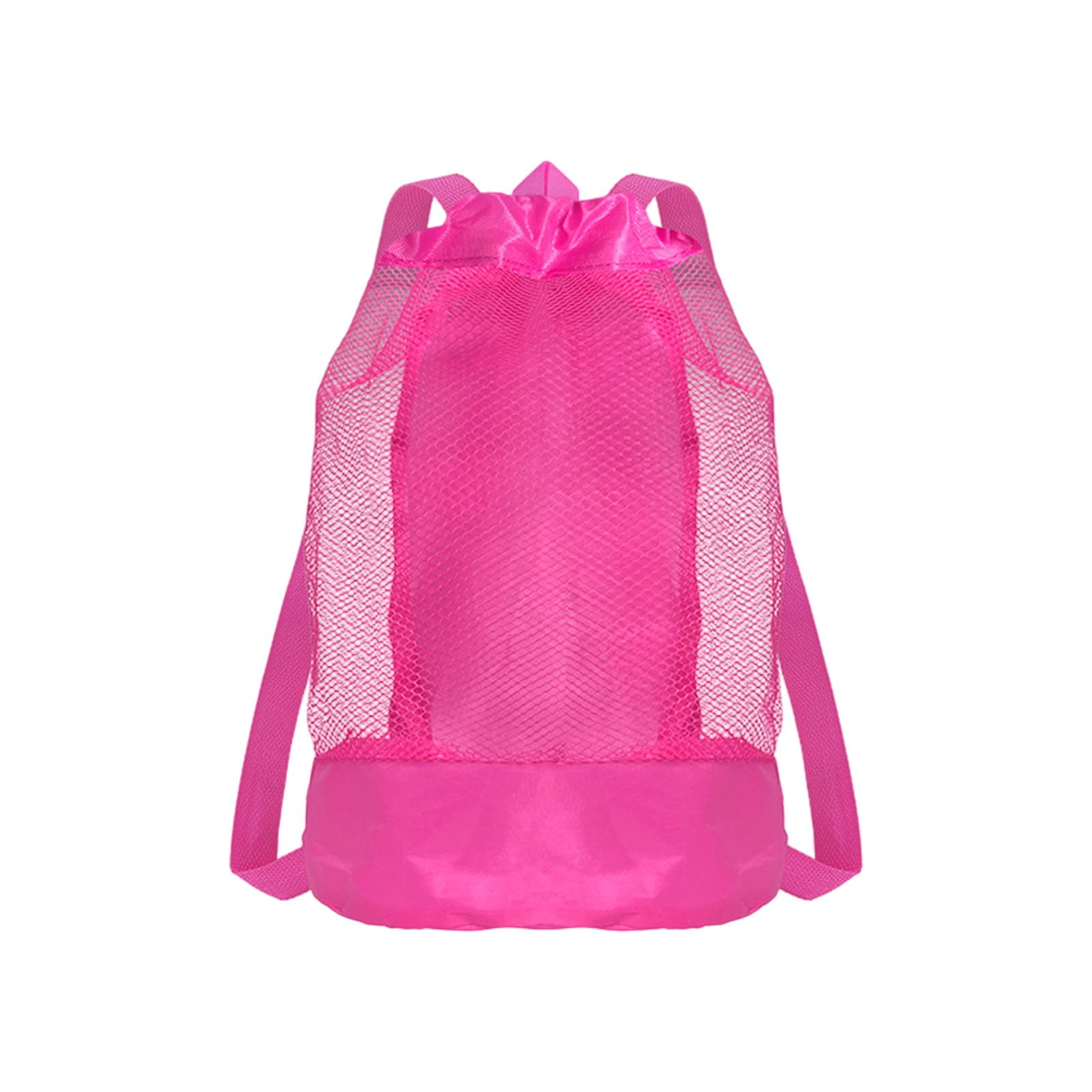 Swim Bag Mesh Drawstring Backpack Beach Backpack for Swimming, Gym, and Workout Gear Hot Pink