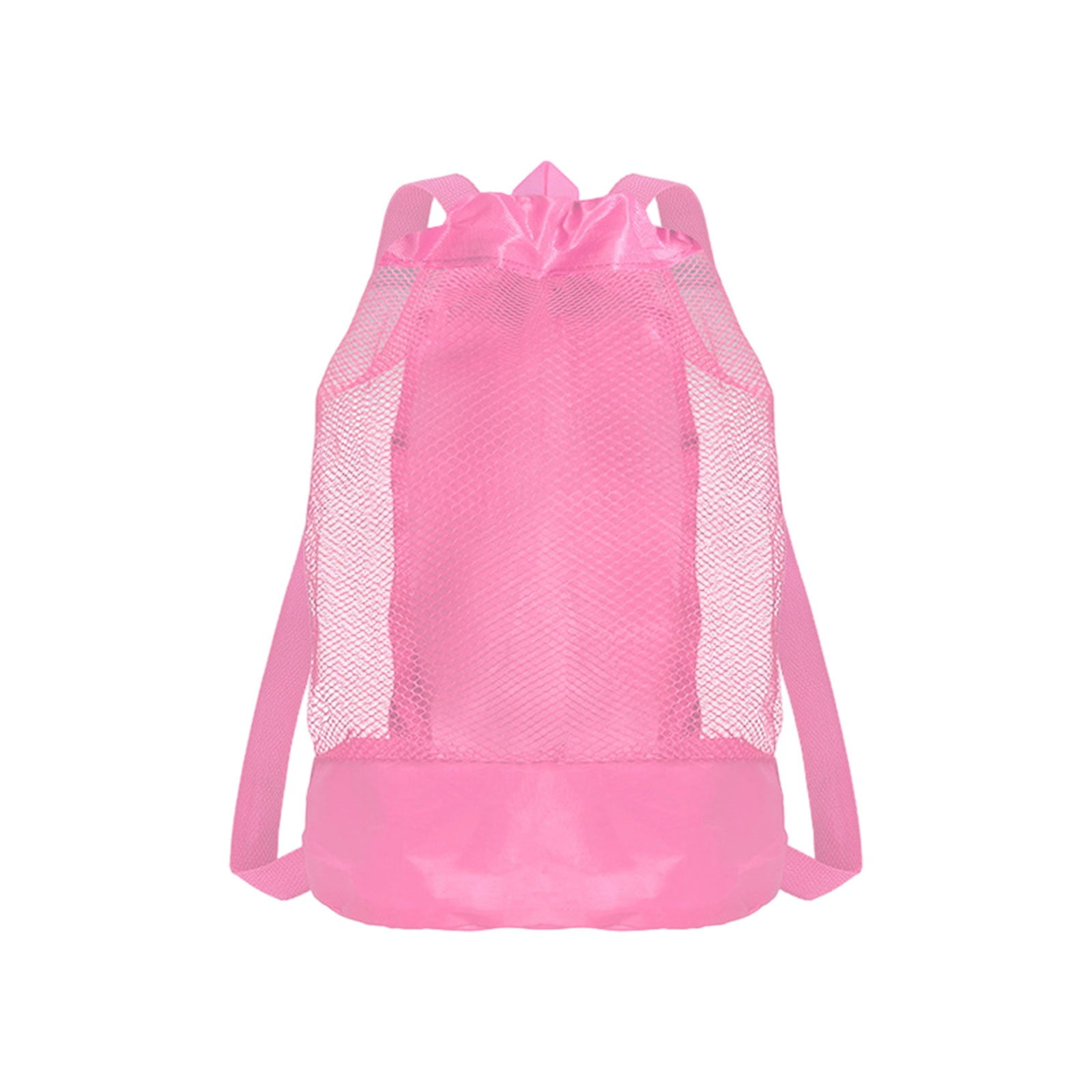 Swim Bag Mesh Drawstring Backpack Beach Backpack for Swimming, Gym, and Workout Gear Pink