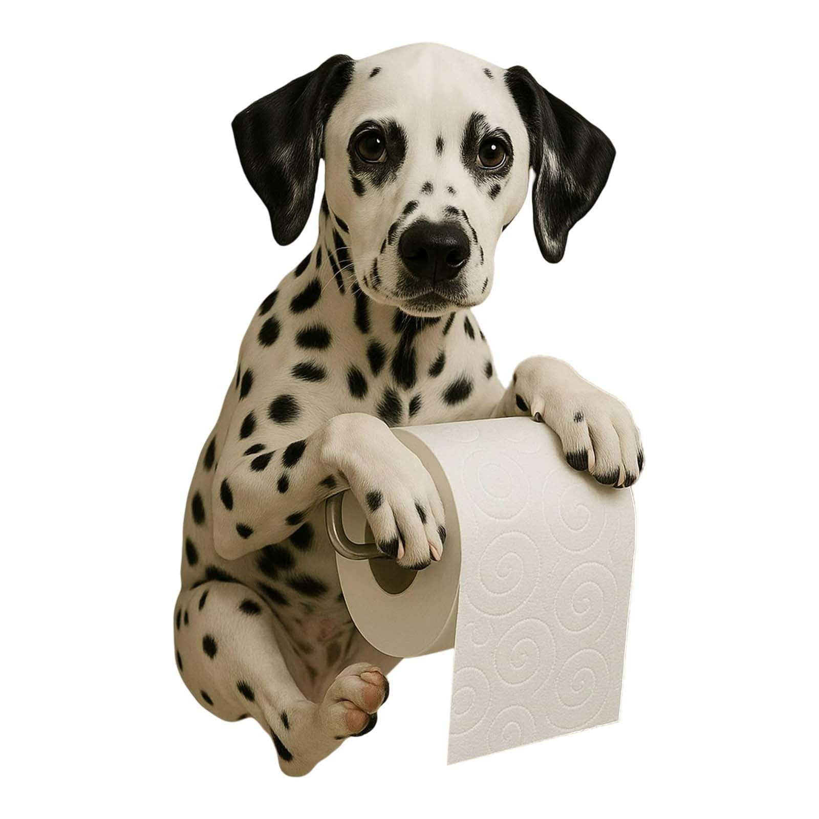 Dogs Toilet Roll Holder Series, 3D Resin Cute Dog Towel Rack, Wall Mouted Toilets Paper Storage Dispenser for Home Bathroom Kitchen A