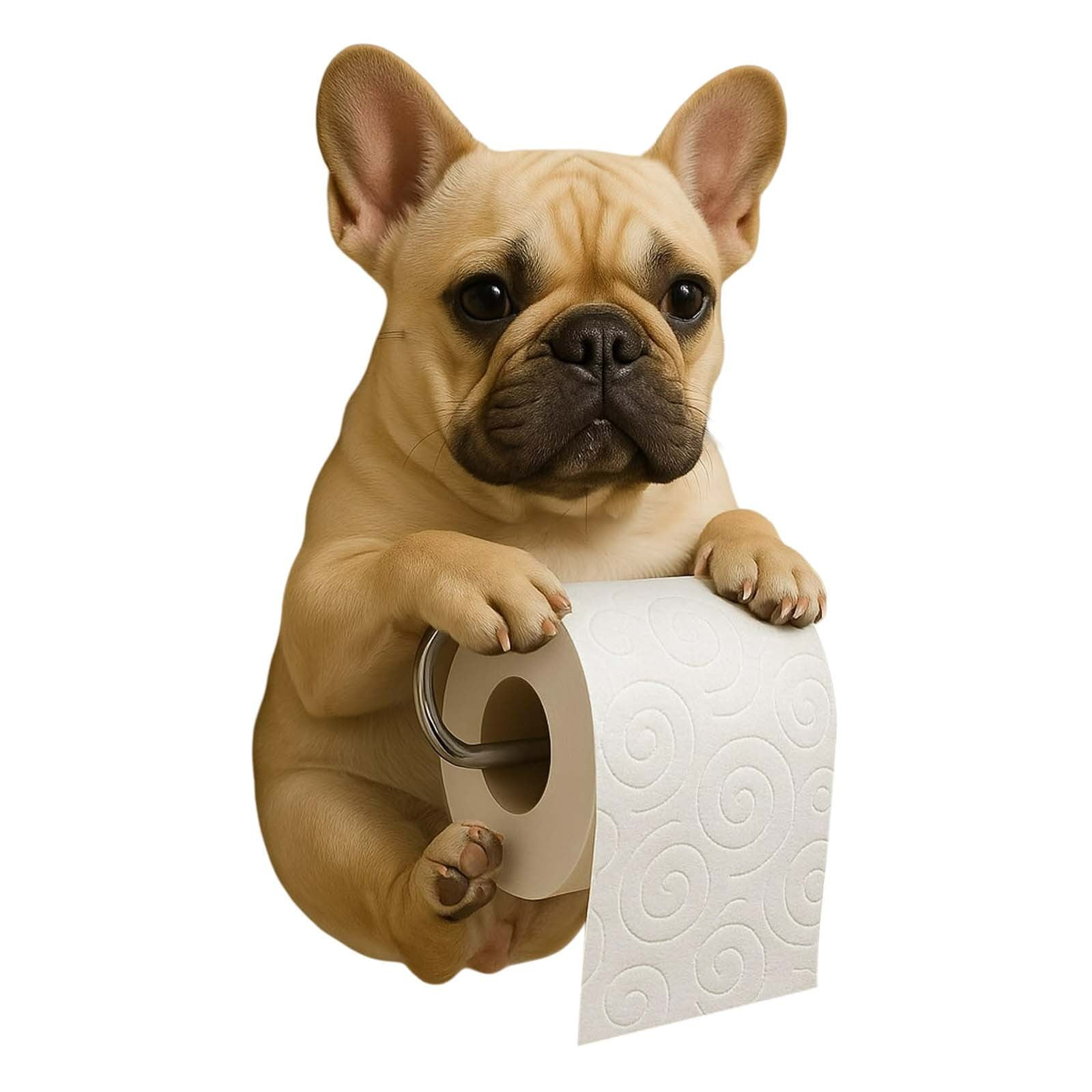 Dogs Toilet Roll Holder Series, 3D Resin Cute Dog Towel Rack, Wall Mouted Toilets Paper Storage Dispenser for Home Bathroom Kitchen E