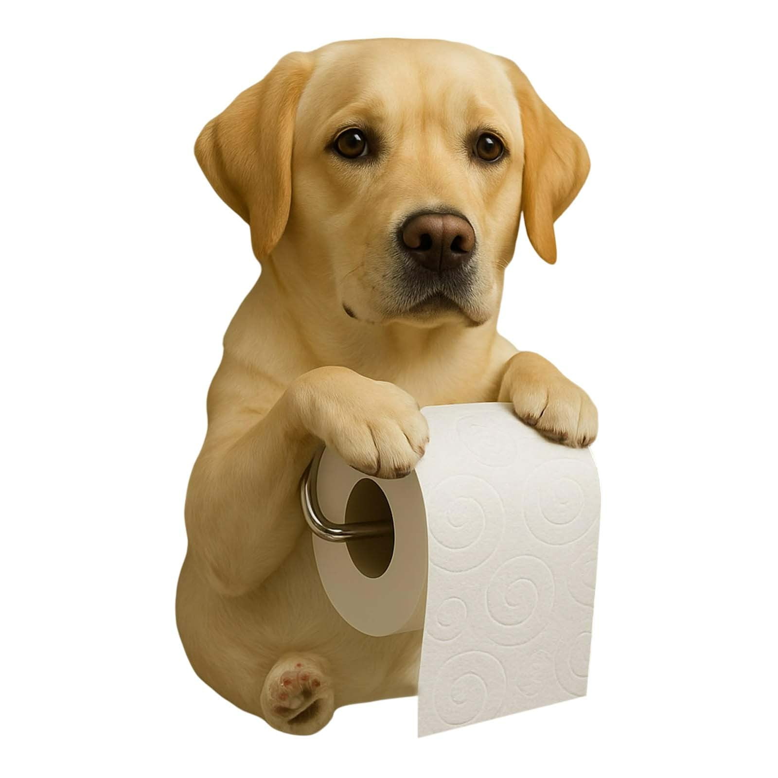 Dogs Toilet Roll Holder Series, 3D Resin Cute Dog Towel Rack, Wall Mouted Toilets Paper Storage Dispenser for Home Bathroom Kitchen J
