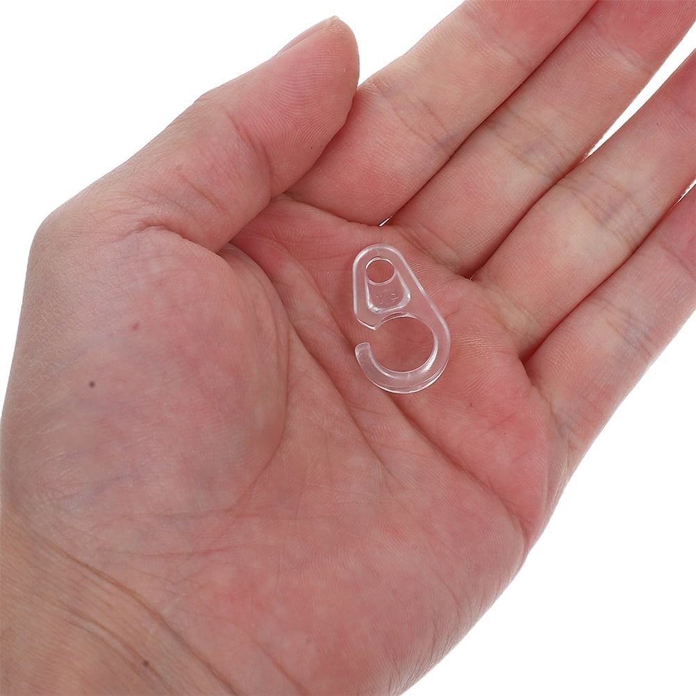 30Pcs Curtain Hoops Transparent Plastic for Effortless Installation Home Decor
