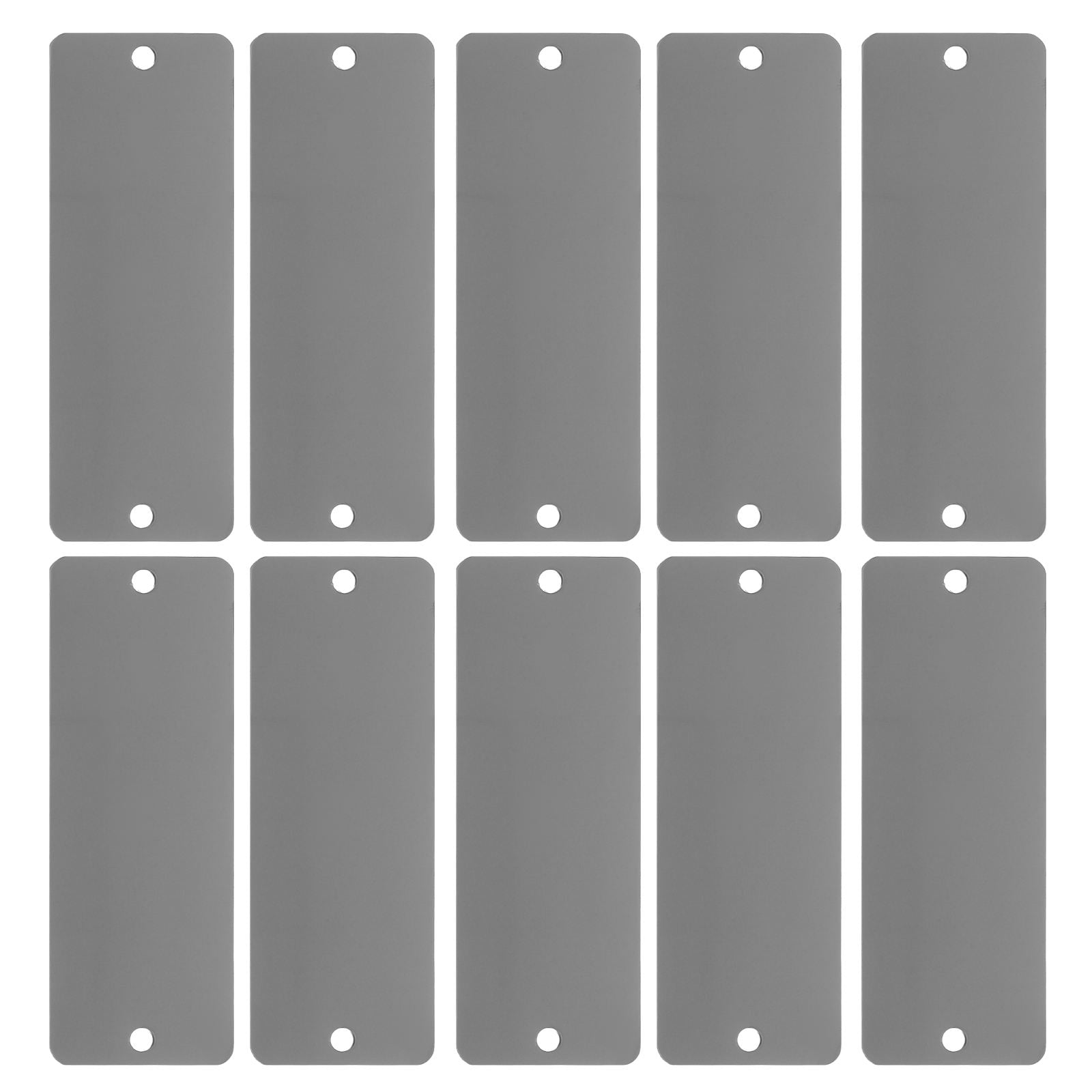 Black Stainless Steel Engraving Blanks Name Plates for Outdoor Decor, Metal Tags for Crafts and Projects