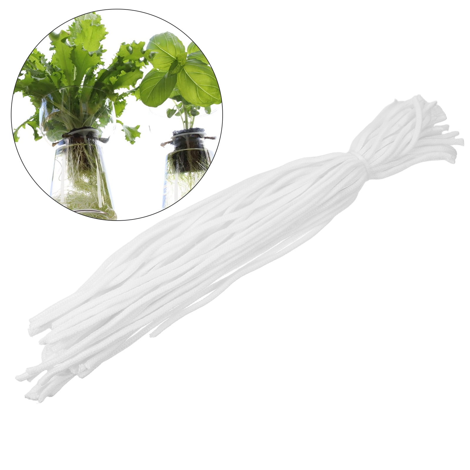 50pcs Self Watering Wick Cord for Hydroponic , Cotton Plant Care Accessories for Indoor Gardening