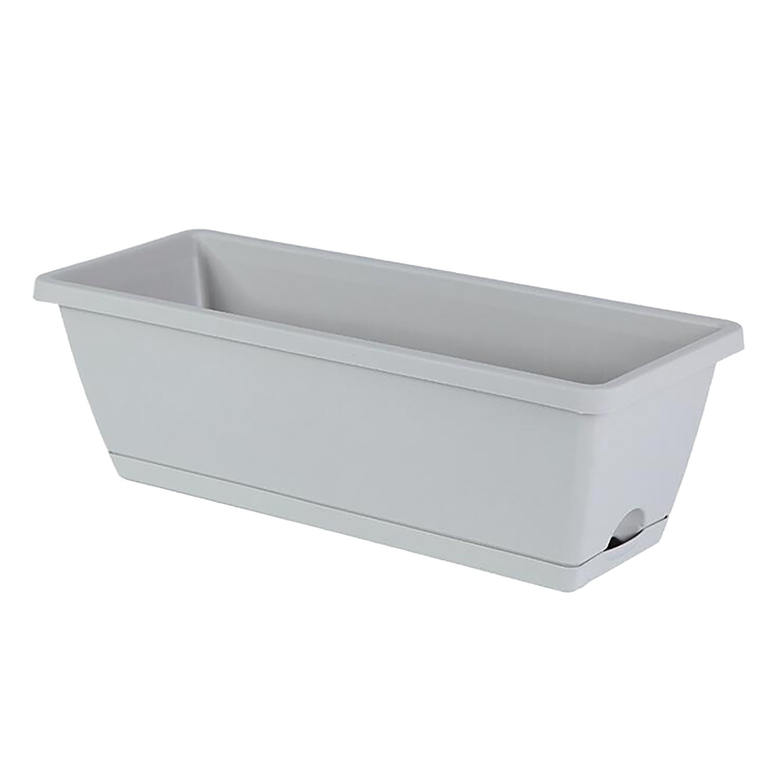 Plastic Vegetable Containers- Balcony Flower Planter, Suitable for Home Gardening Vegetable Growing Containers 16.9×7.5 in Gray