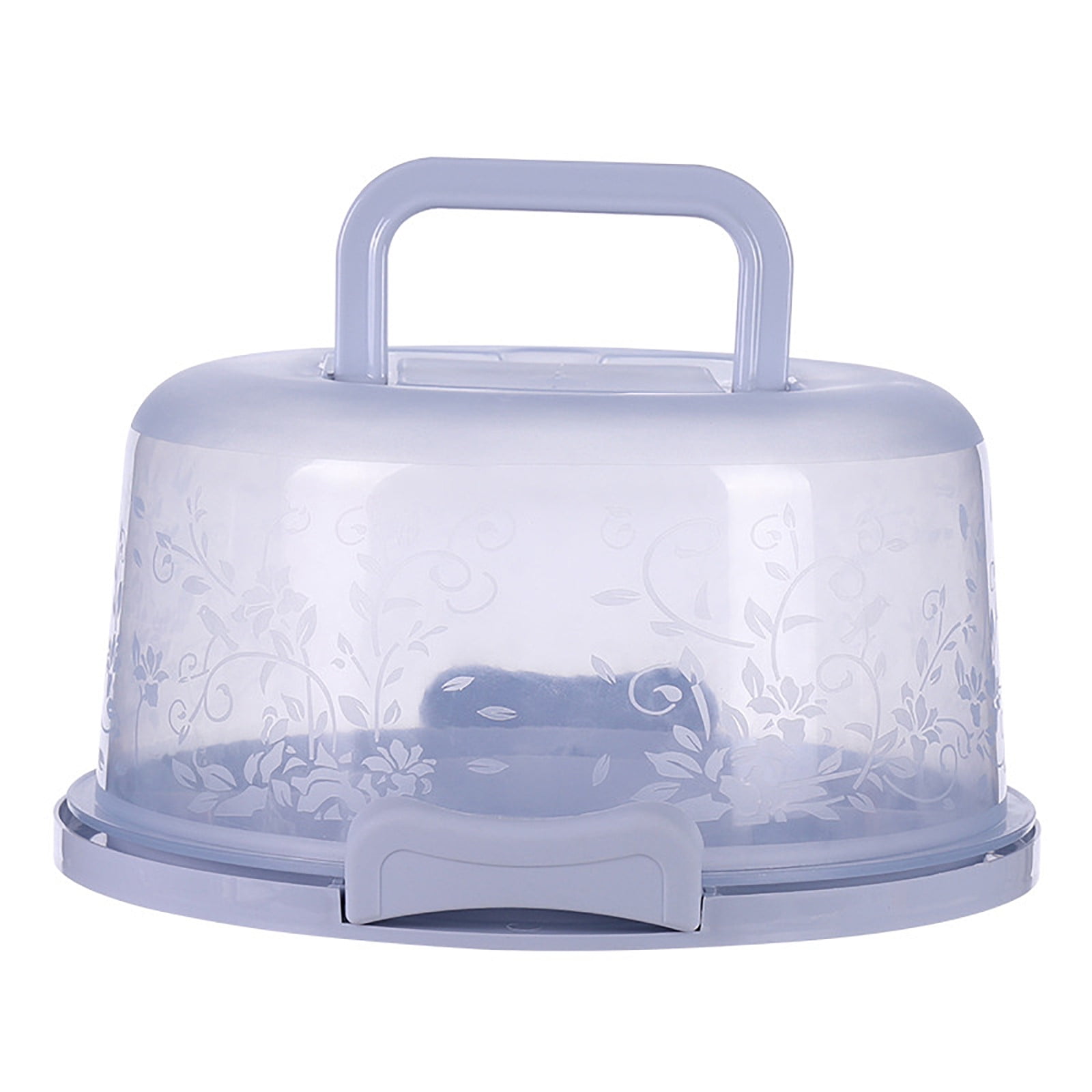 Lksixu Cake Box Round Cake Stand with Lid and Foldable Handle 10 Inch Portable Cake Container Cake Ornaments, Suitable for Storage Birthday Cakes Cupcakes Nuts Fruits 10" A
