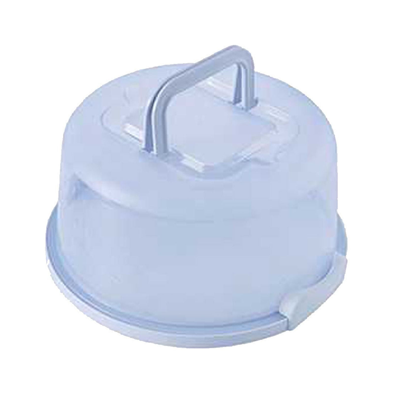 Lksixu Cake Box Round Cake Stand with Lid and Foldable Handle 10 Inch Portable Cake Container Cake Ornaments, Suitable for Storage Birthday Cakes Cupcakes Nuts Fruits 10.14×8.58×4.88in Pink