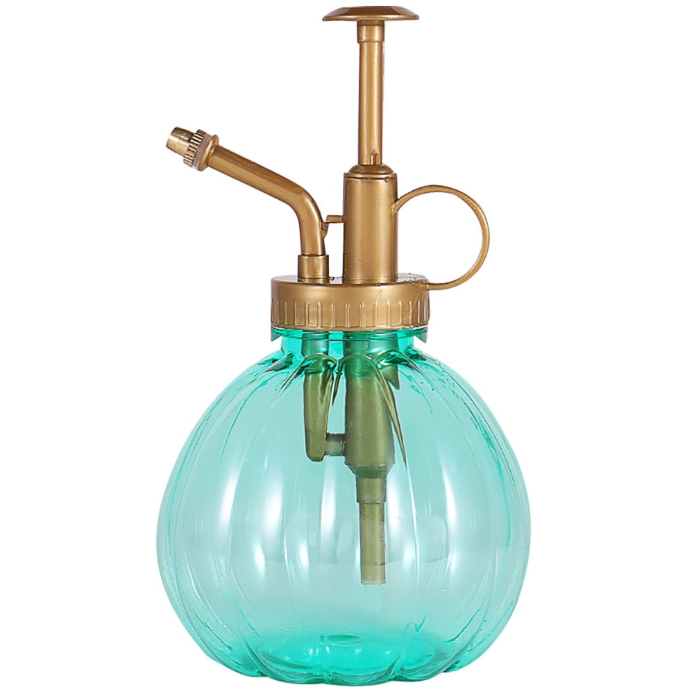 Plant Mister Spray Bottle, 350ML Vintage Pumpkin Style Decorative Plant Atomizer Watering Can Pot with Top Pump for Indoor Potted Plants Flowers Green