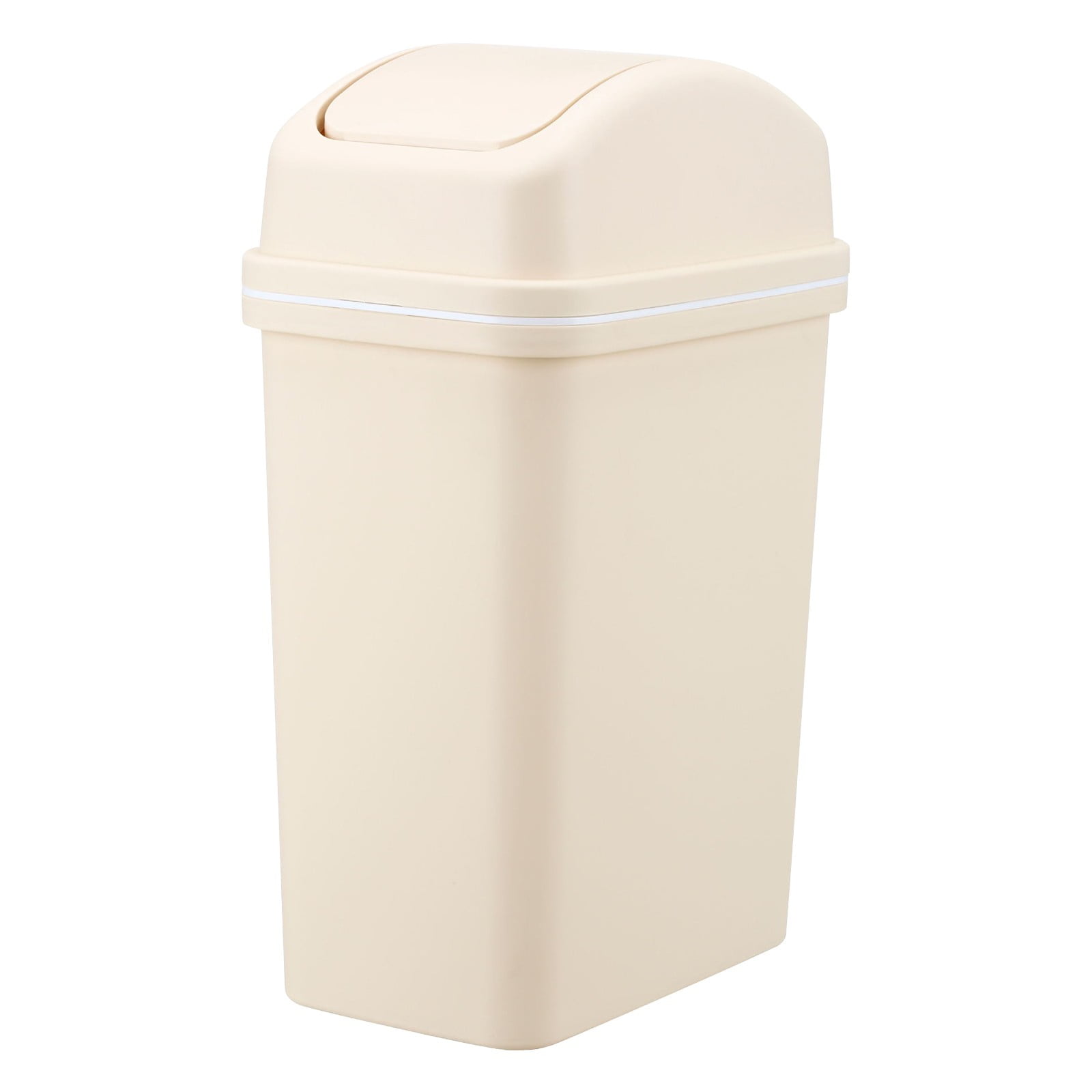 Kitchen Trash Can 6 L with Lid, Plastic Tall Garbage Can Outdoor and Indoor, Large Recycle Bin and Waste Basket for Home, Office, Garage, Patio, Restaurant 6.22×9.25×12.8 in A