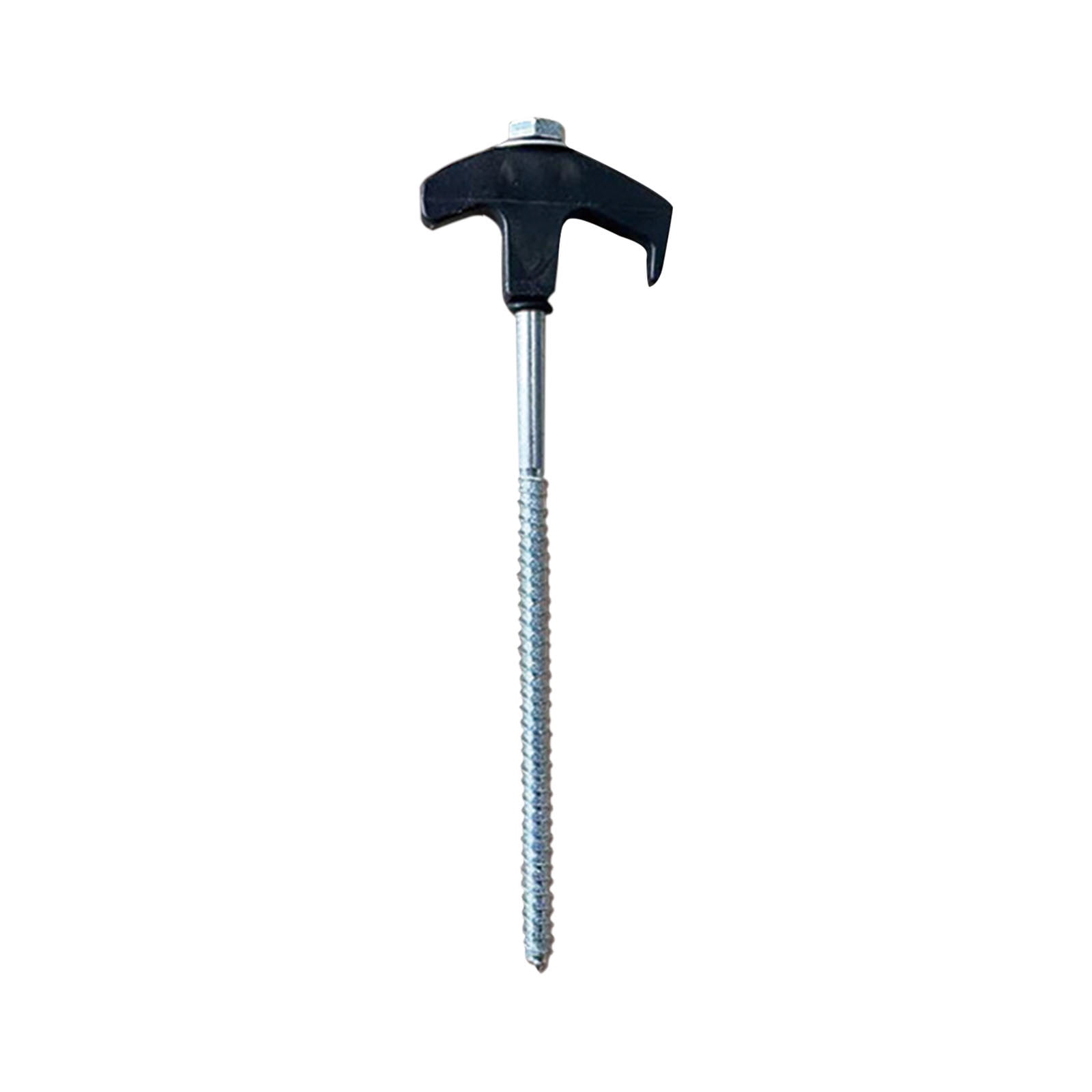 Tent Stakes Heavy Duty, 8 Inch Screw in Tent Stakes, Ground Anchors Screw in, Tent Pegs Camping Stakes, Metal Threaded Tent Spikes 12 pc Black