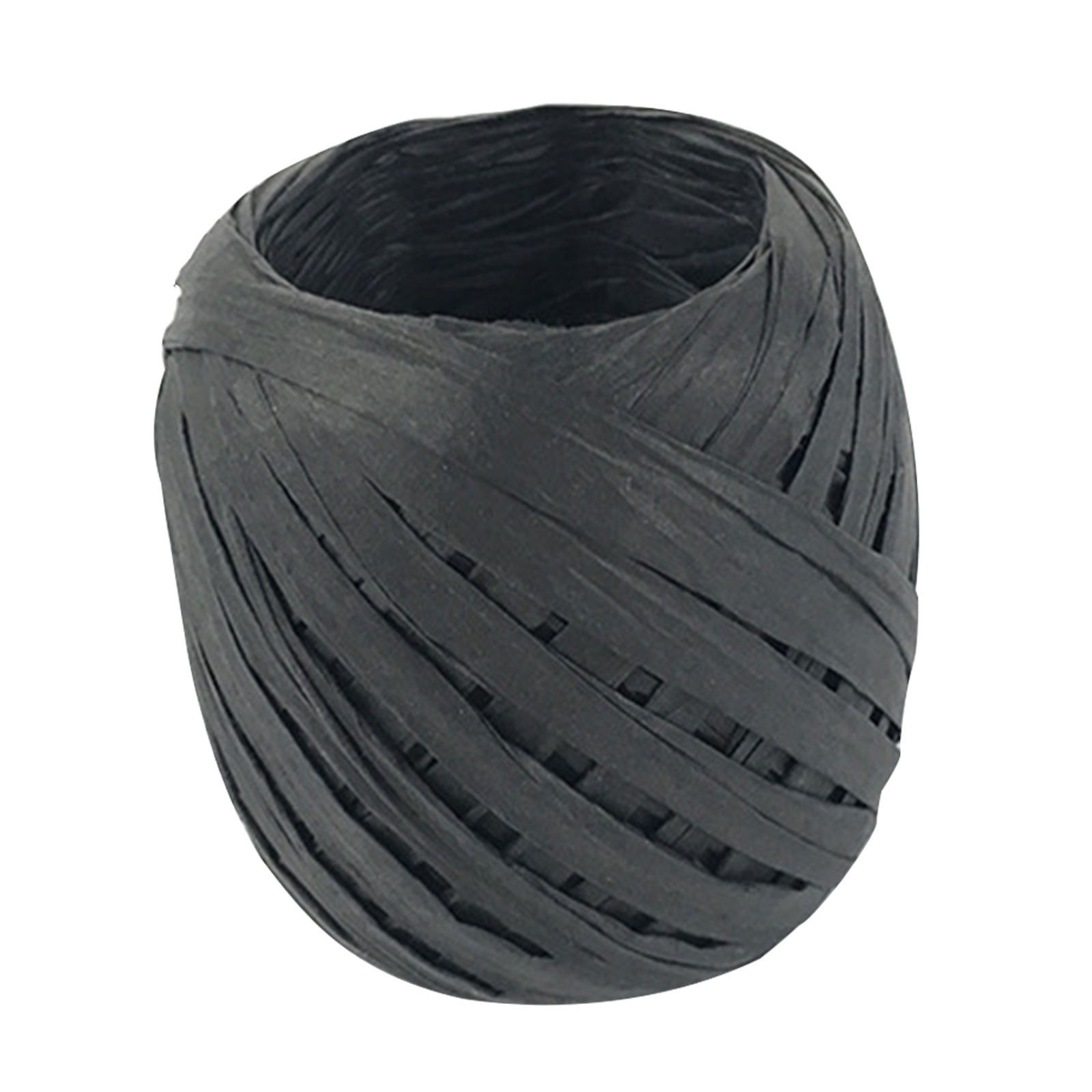 Raffia Ribbon, 787 inches Raffia Ribbon for Gift Wrapping, Raffia Yarn for Crocheting, Raffia Paper Ribbons for Craft, Packing Paper Twine Ribbon 1/5 Inch Width Black