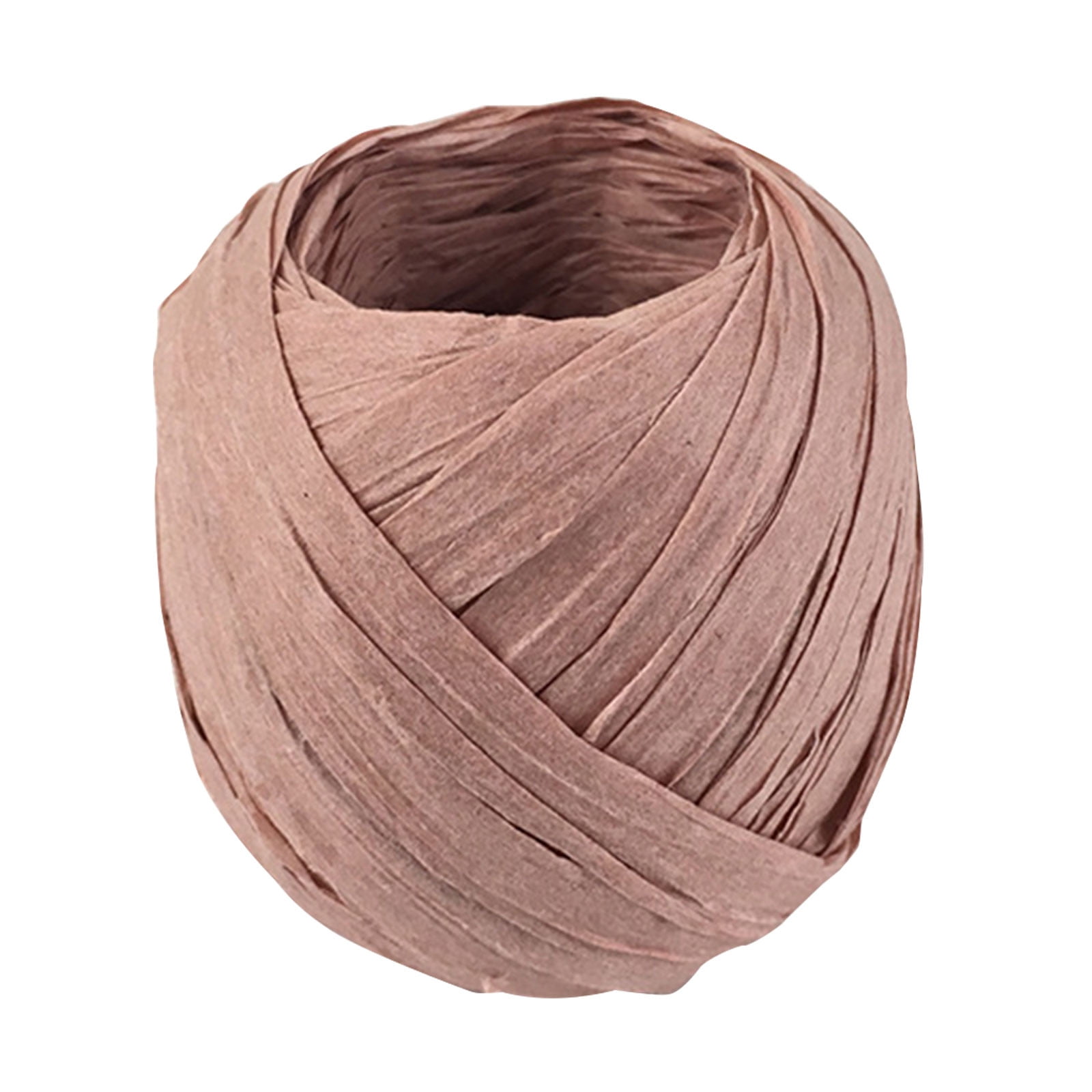 Raffia Ribbon, 787 inches Raffia Ribbon for Gift Wrapping, Raffia Yarn for Crocheting, Raffia Paper Ribbons for Craft, Packing Paper Twine Ribbon 1/5 Inch Width Pink