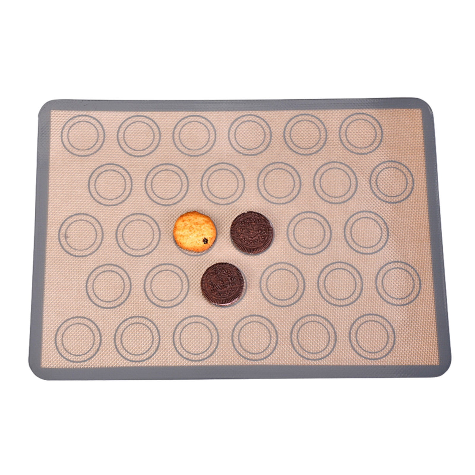 Baking Mats Cookies Sheet, Non-Stick Mats for Baking, Easy Clean & Reusable Oven Baking Sheet for Making Macaroons, Cookies 16.5×11.6 in Gray