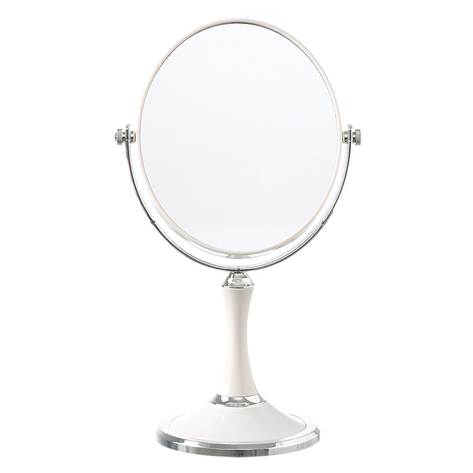 Back to School Magnifying Makeup Mirror Double Sided Tabletop Mirror with 3 Magnification, Magnified Desk Mirror for Makeup, Cosmetic Vanity Mirror with Stand and 360° Rotation 5.5×11.4 in White