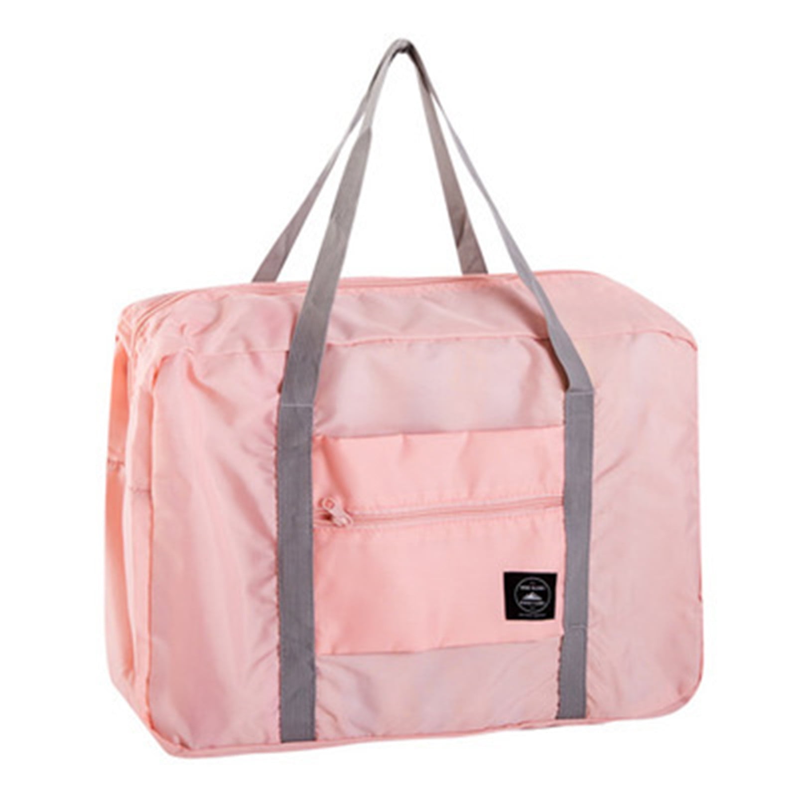 Kdkad Foldable Travel Duffel Bag, Tote Carry On Luggage Sport Duffle Weekend Overnight for Women and Girls, Gym Bag Waterproof Foldable Duffel Bag 18.1×12.2 in Pink