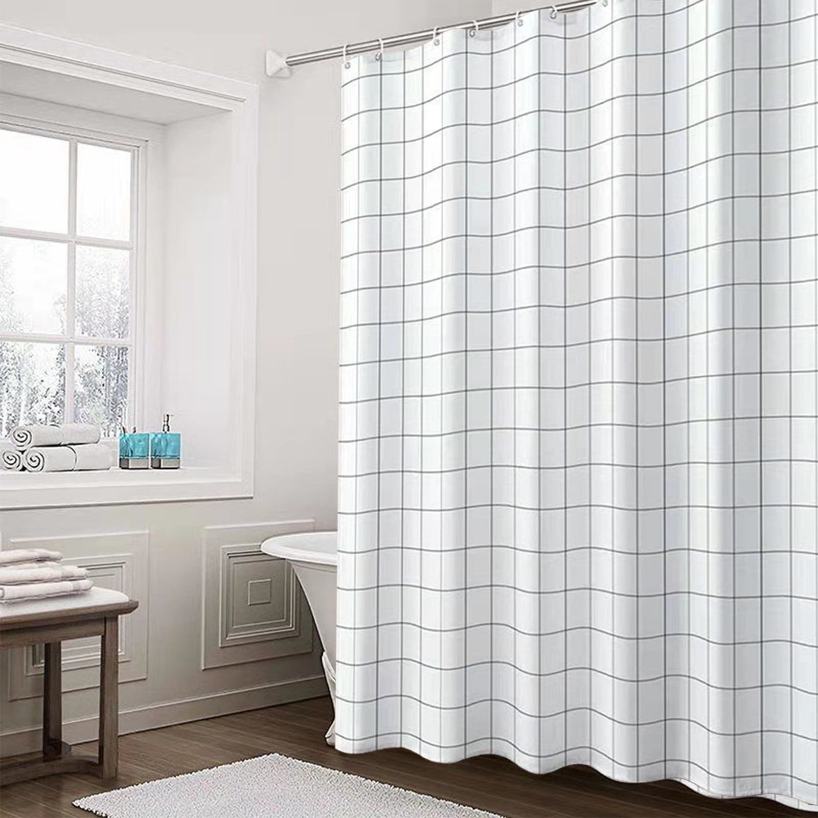 Kdkad Shower Curtain, 31.5×71 Inch Shower Curtain Liner, Waterproof Plastic Shower Liner, Cute Lightweight Shower Curtain for Bathroom 31.5×71 in J