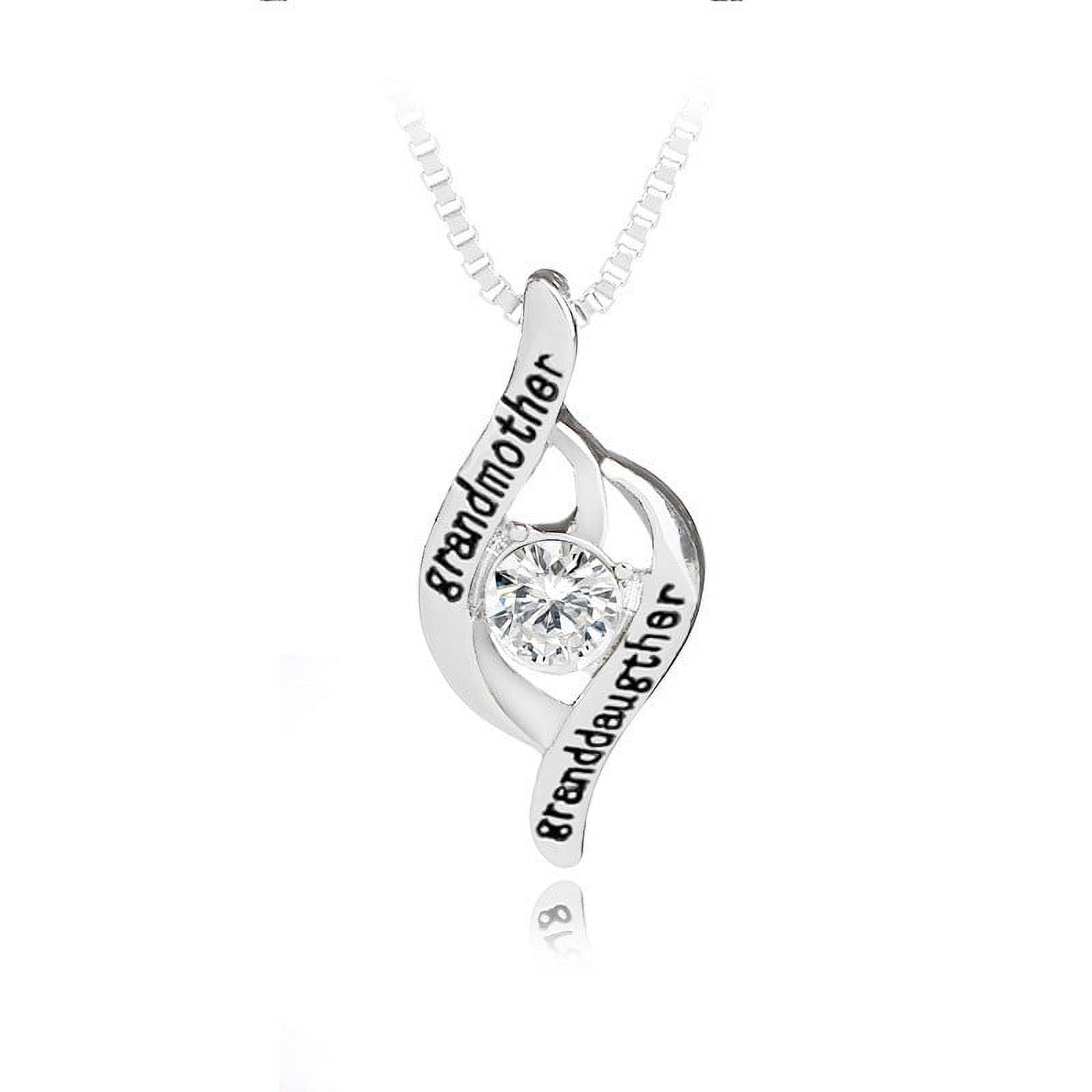 Best Gifts for Women, Mother's Day Gifts for Grandma 925 Silver Mom Necklace Birthday Mother Day Jewelry Gifts for Grandma from GrandDaughter GrandSon